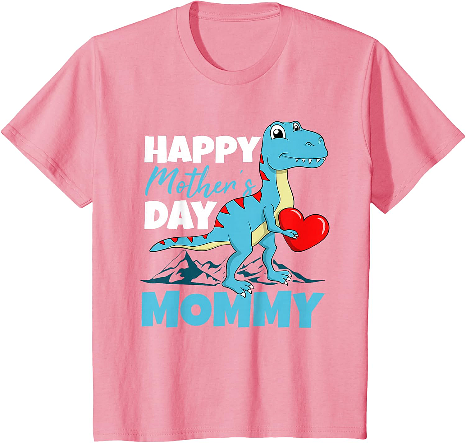  Happy Mother's Day Mommy Dinosaur T-Shirt Cute T-Rex Tee