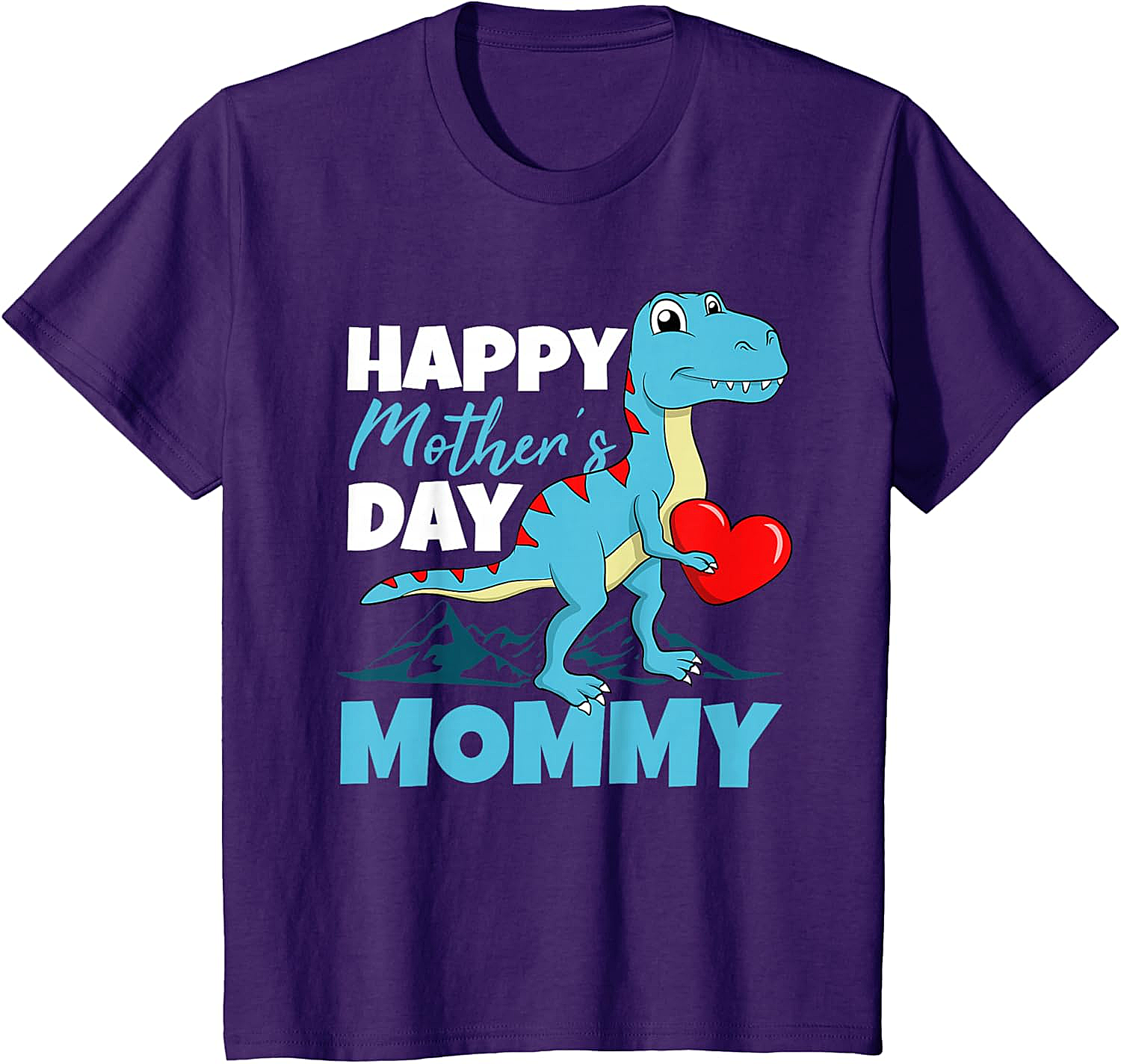  Happy Mother's Day Mommy Dinosaur T-Shirt Cute T-Rex Tee
