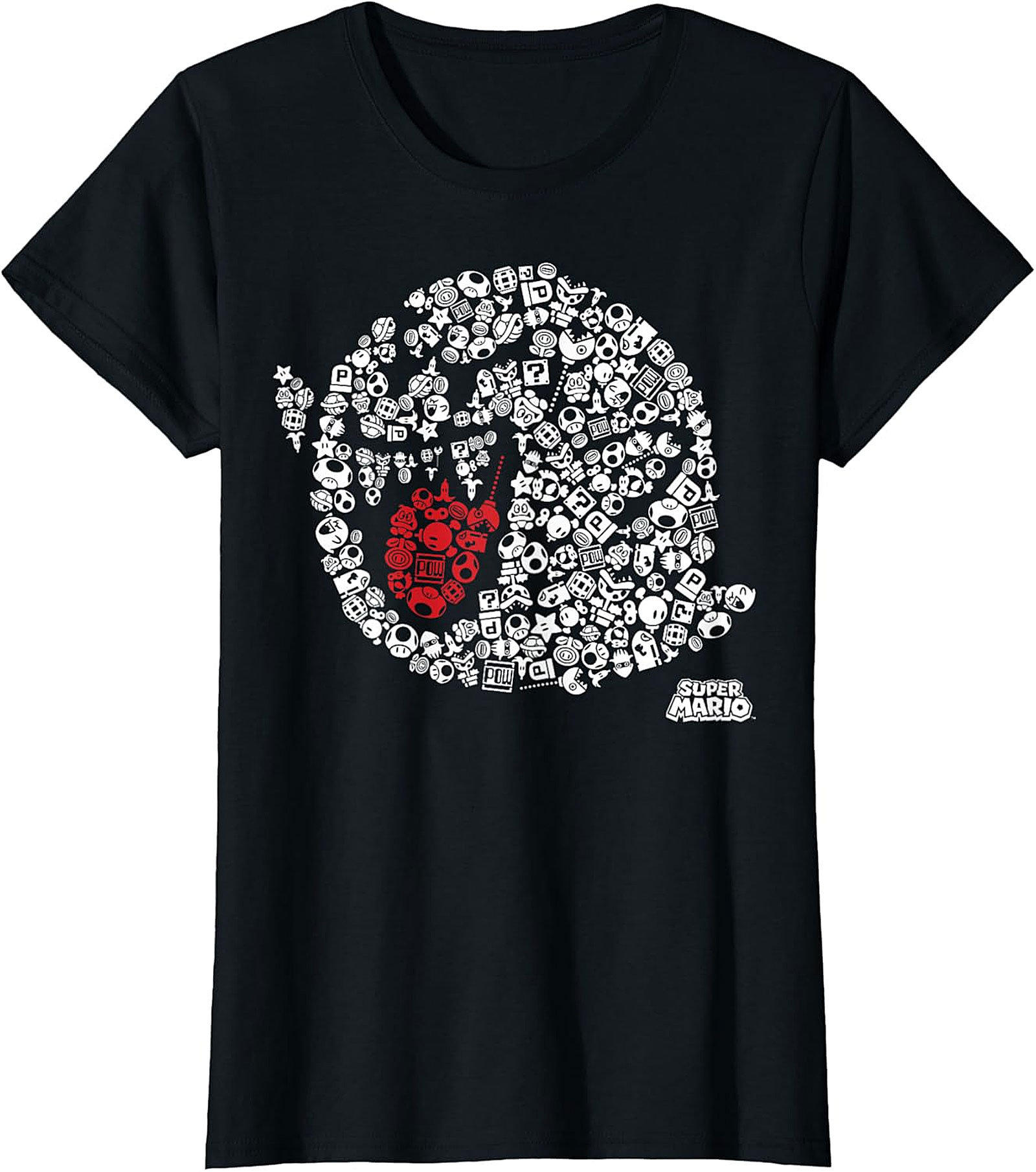 Super Mario Boo Mosaic Graphic Tee | Retro Gamer Unisex Shirt