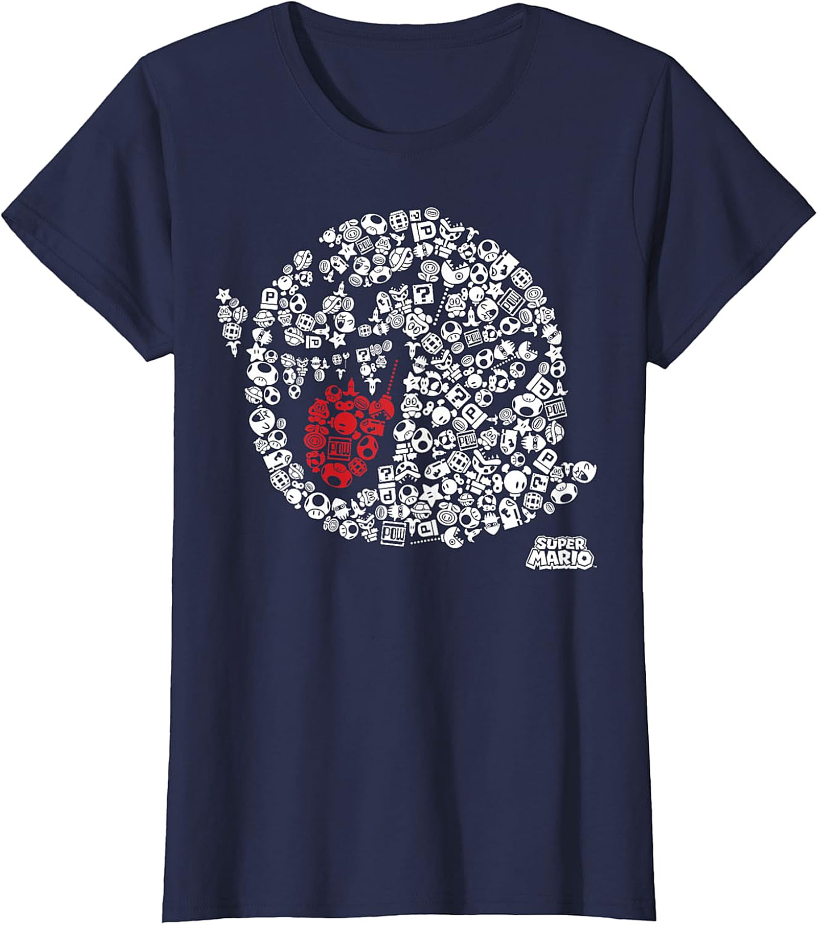 Super Mario Boo Mosaic Graphic Tee | Retro Gamer Unisex Shirt