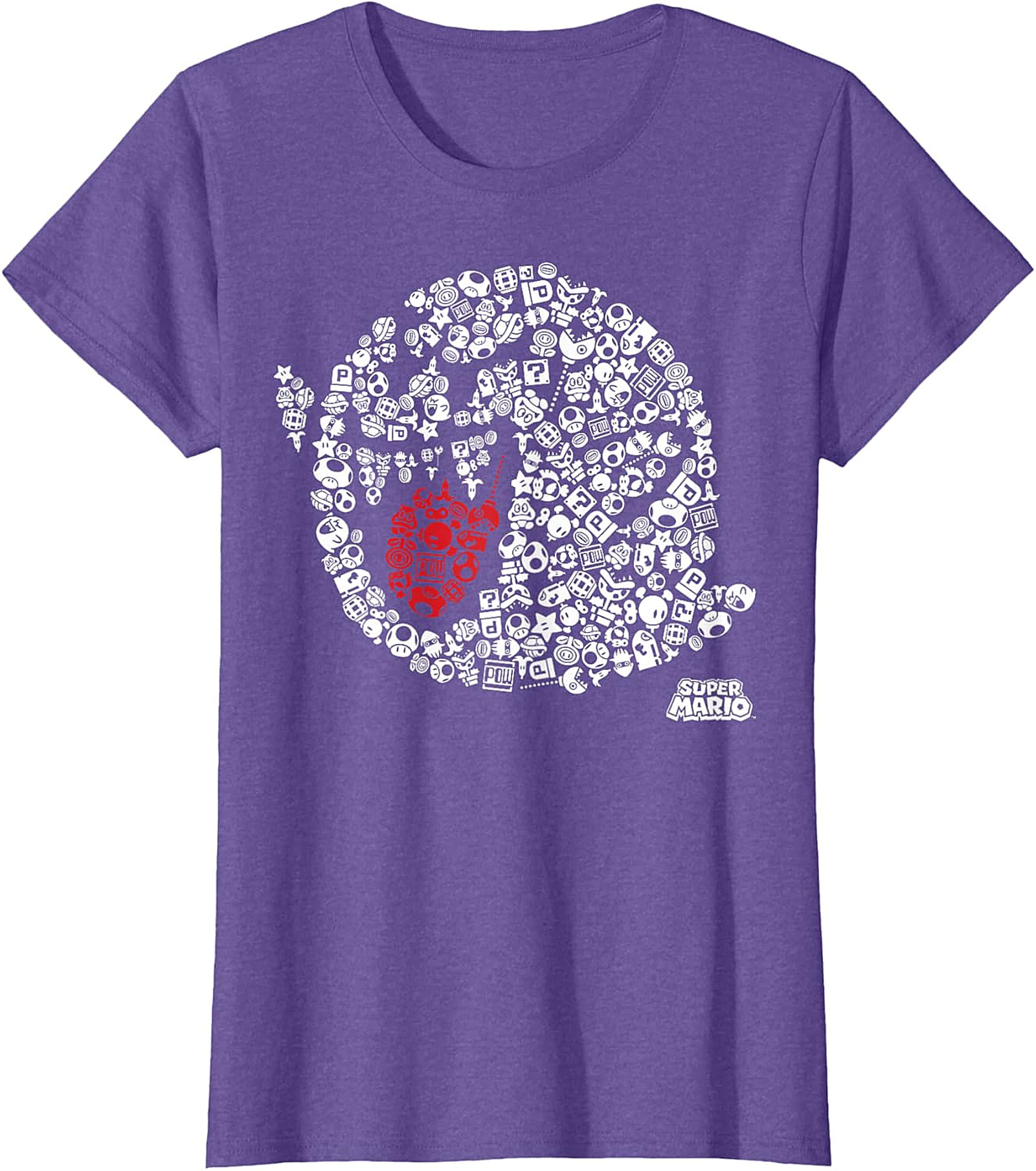 Super Mario Boo Mosaic Graphic Tee | Retro Gamer Unisex Shirt