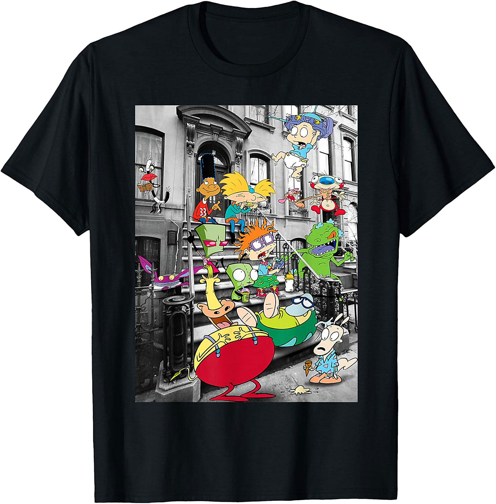 90s Nicktoons Stoop Graphic Tee | Retro Cartoon Unisex Shirt