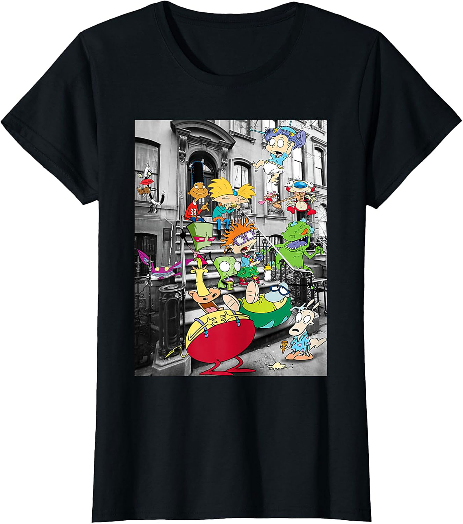 90s Nicktoons Stoop Graphic Tee | Retro Cartoon Unisex Shirt