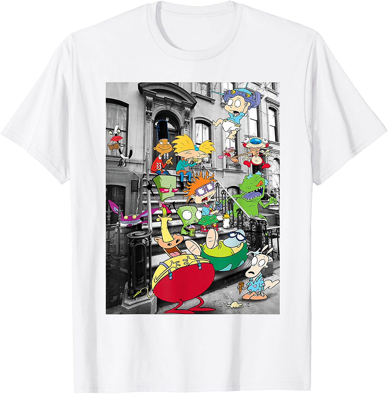 90s Nicktoons Stoop Graphic Tee | Retro Cartoon Unisex Shirt