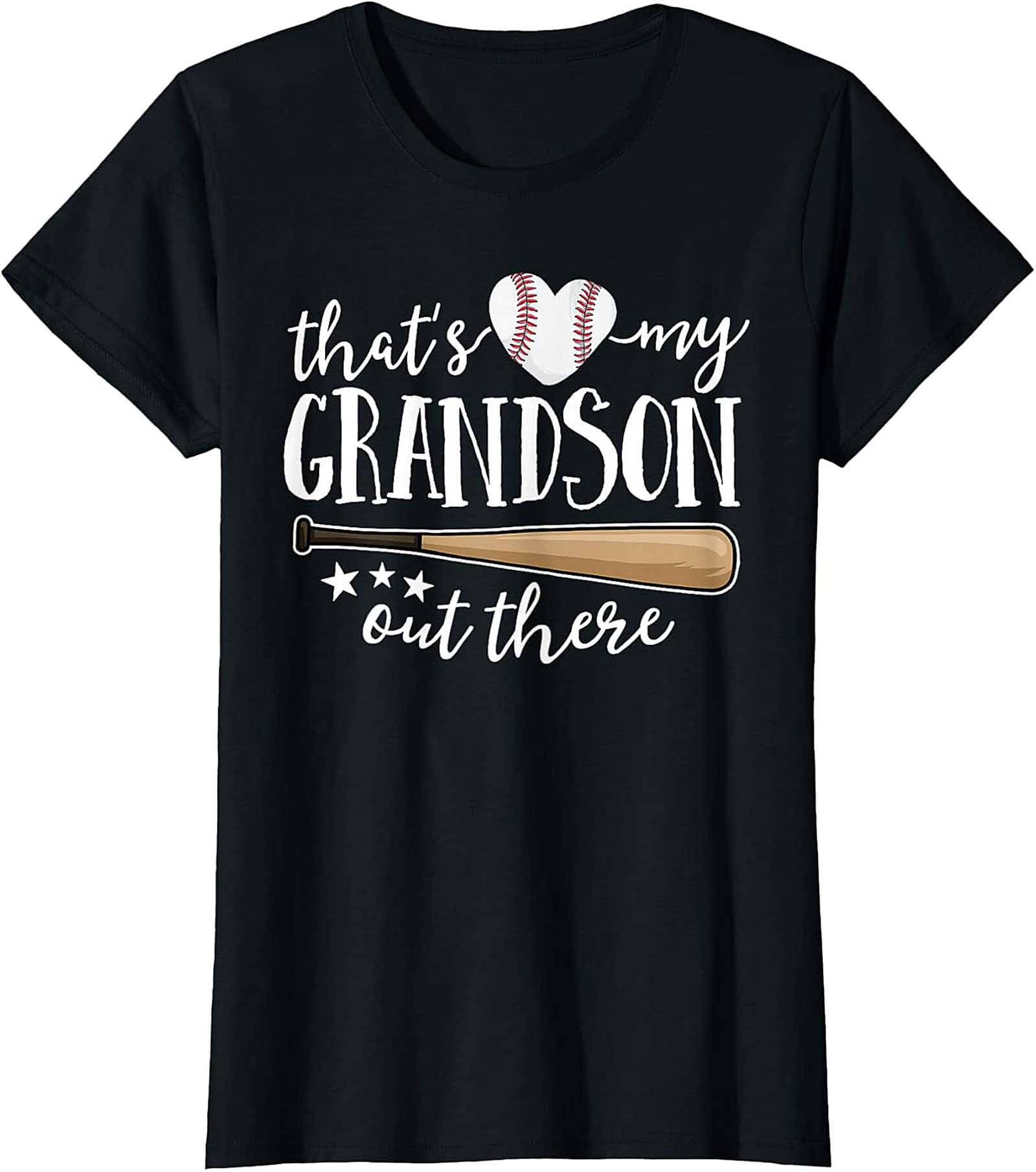 That's My Grandson Out There Baseball T-Shirt | Grandparent Tee
