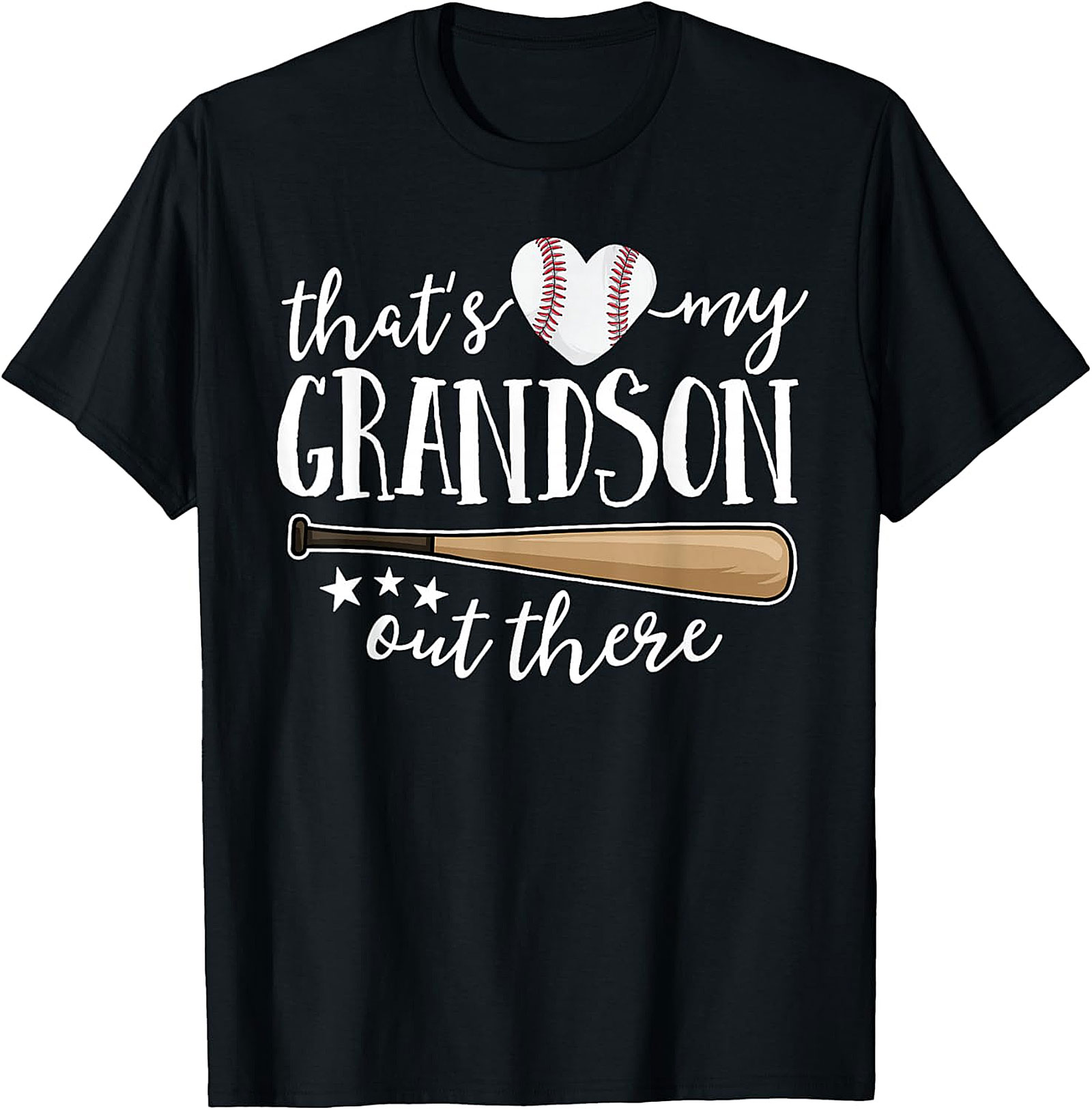 That's My Grandson Out There Baseball T-Shirt | Grandparent Tee