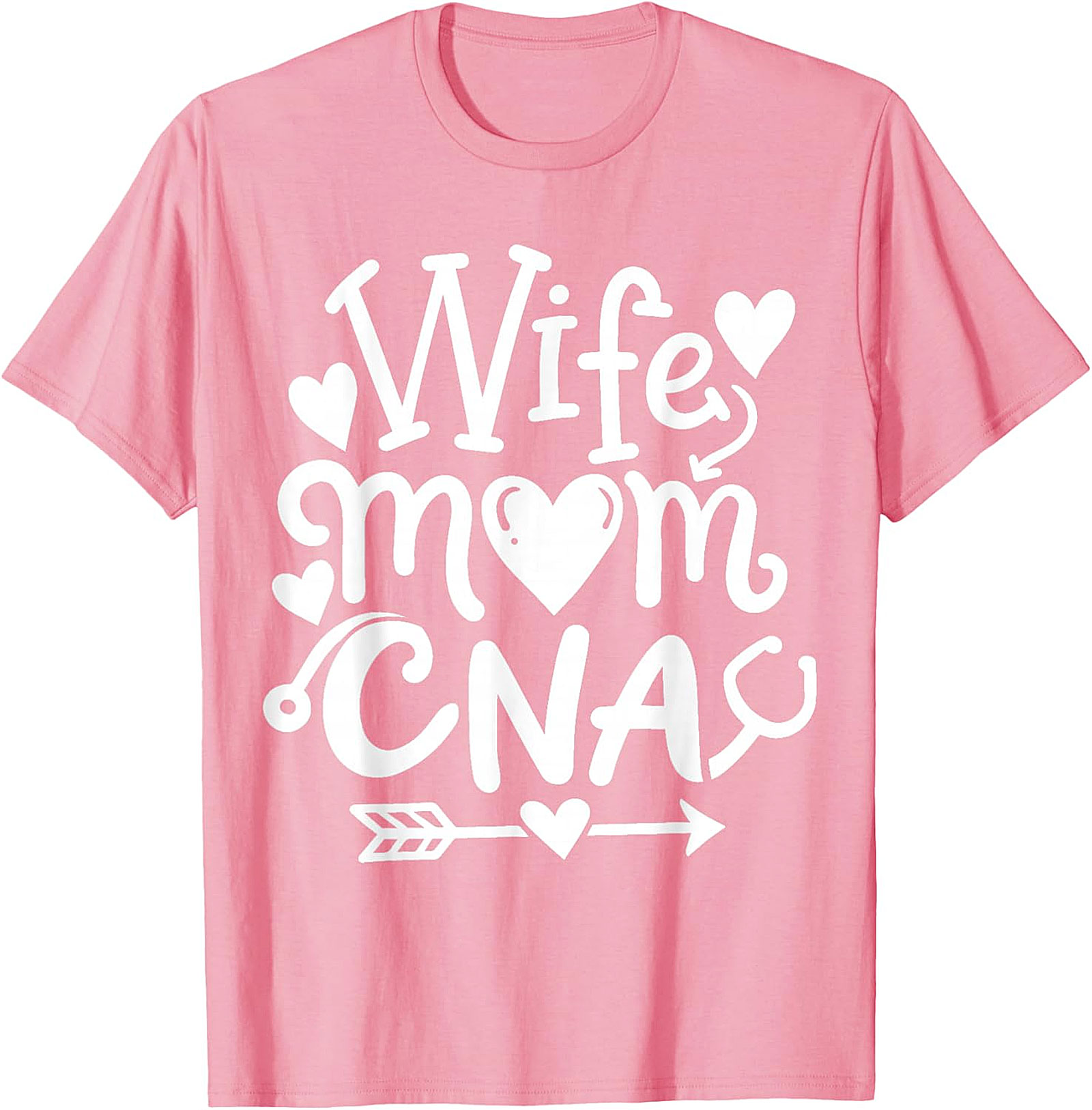 Wife Mom CNA T-Shirt | Soft Cotton Graphic Tee for Nurses