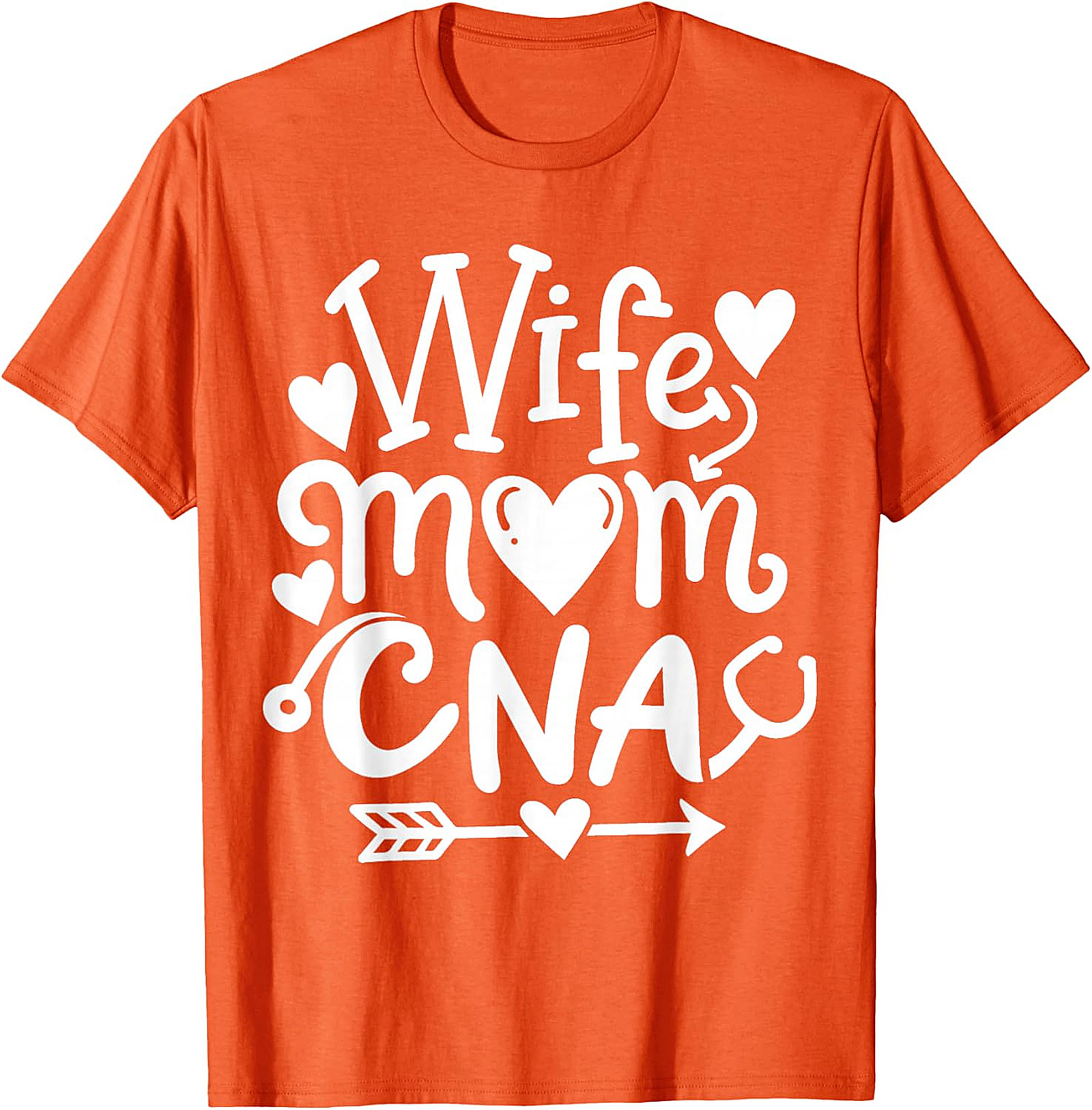 Wife Mom CNA T-Shirt | Soft Cotton Graphic Tee for Nurses
