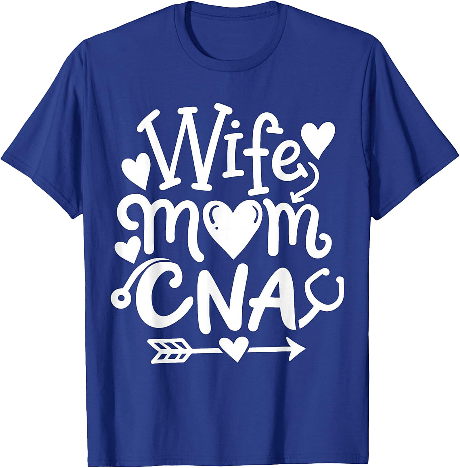 Wife Mom CNA T-Shirt | Soft Cotton Graphic Tee for Nurses