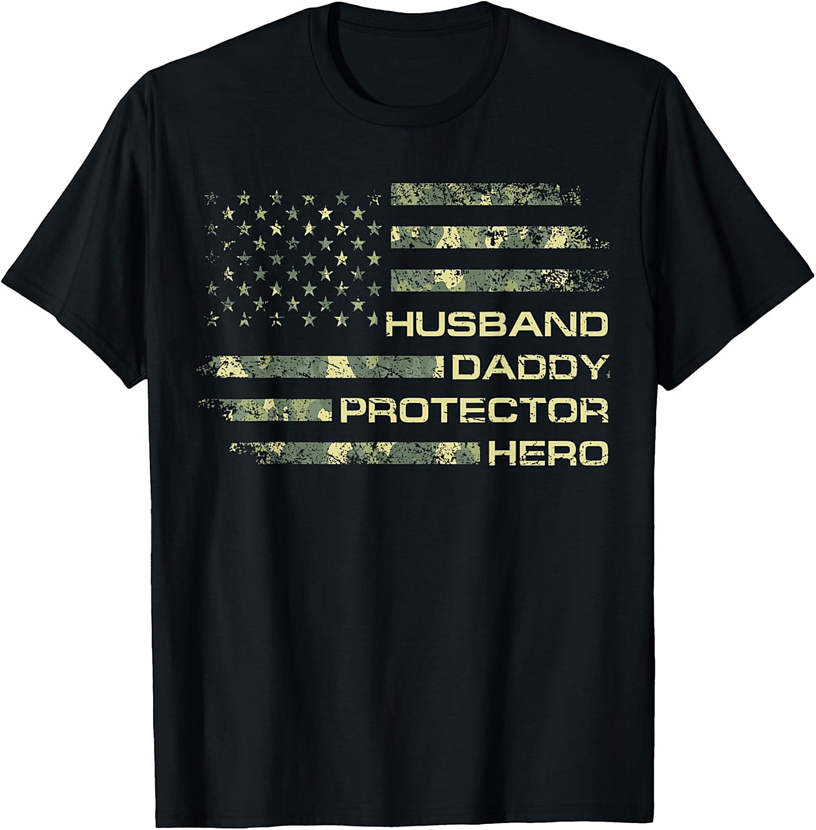Husband Daddy Protector Hero T-Shirt | Patriotic Dad Gift