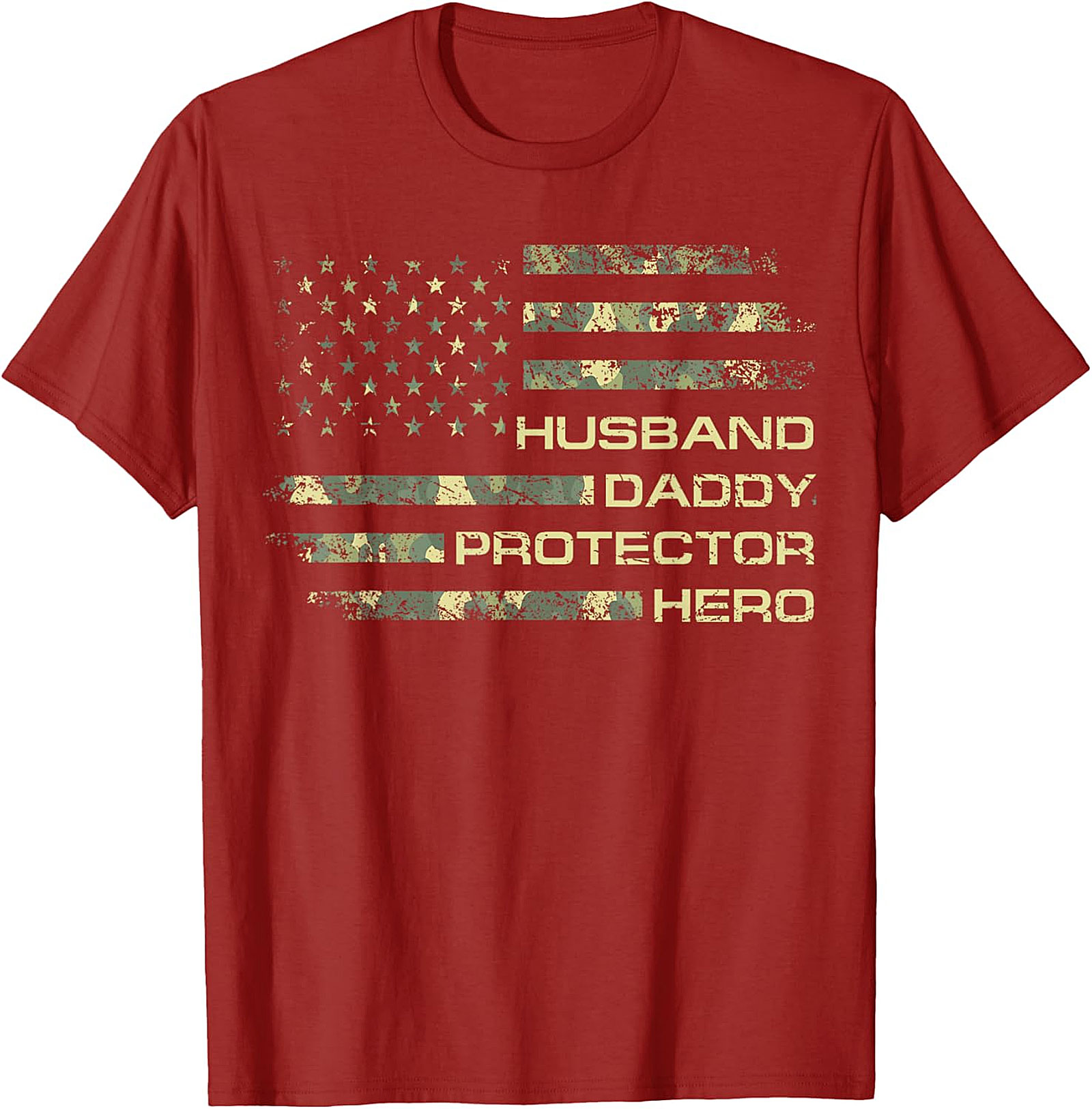 Husband Daddy Protector Hero T-Shirt | Patriotic Dad Gift
