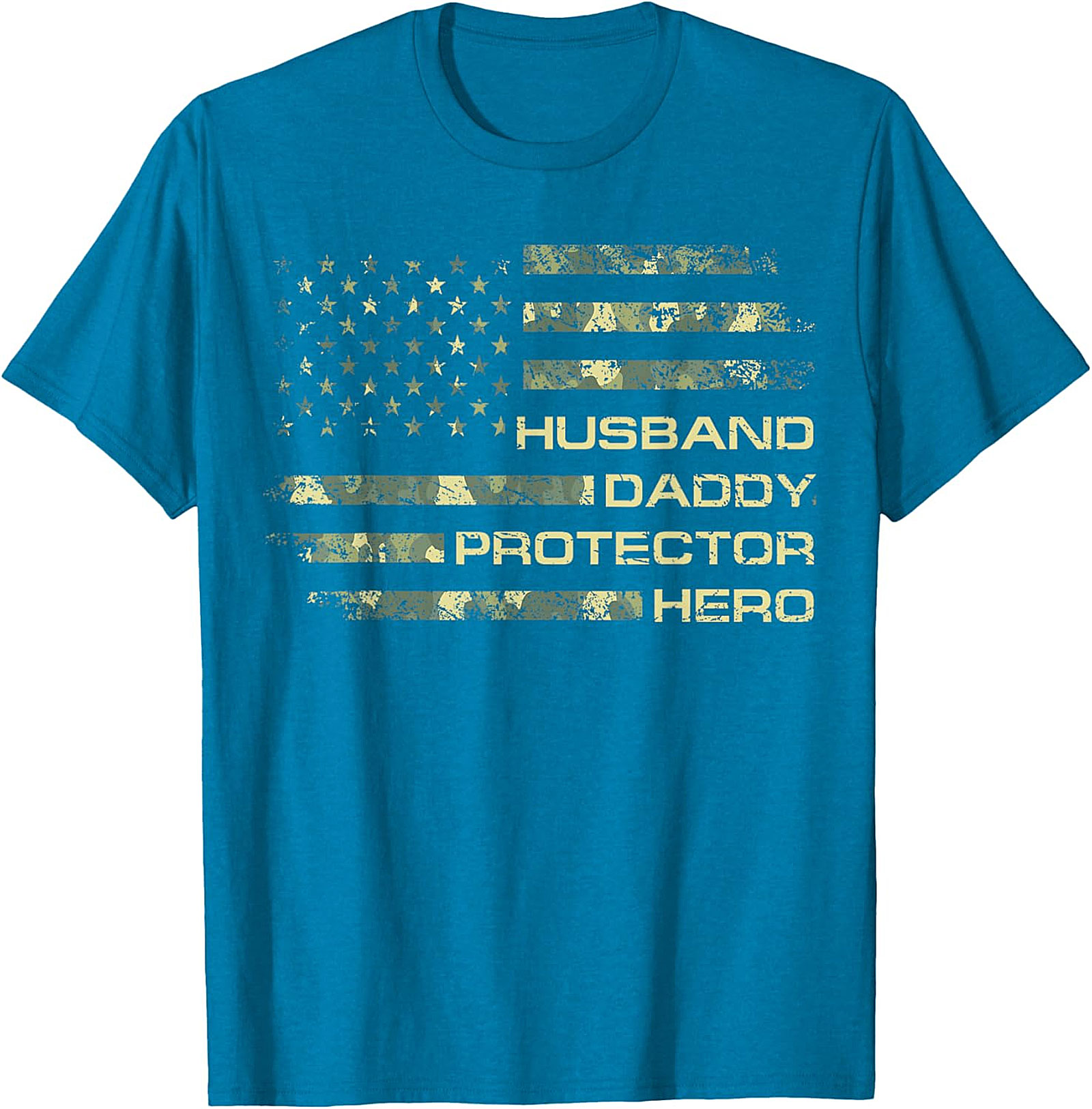 Husband Daddy Protector Hero T-Shirt | Patriotic Dad Gift