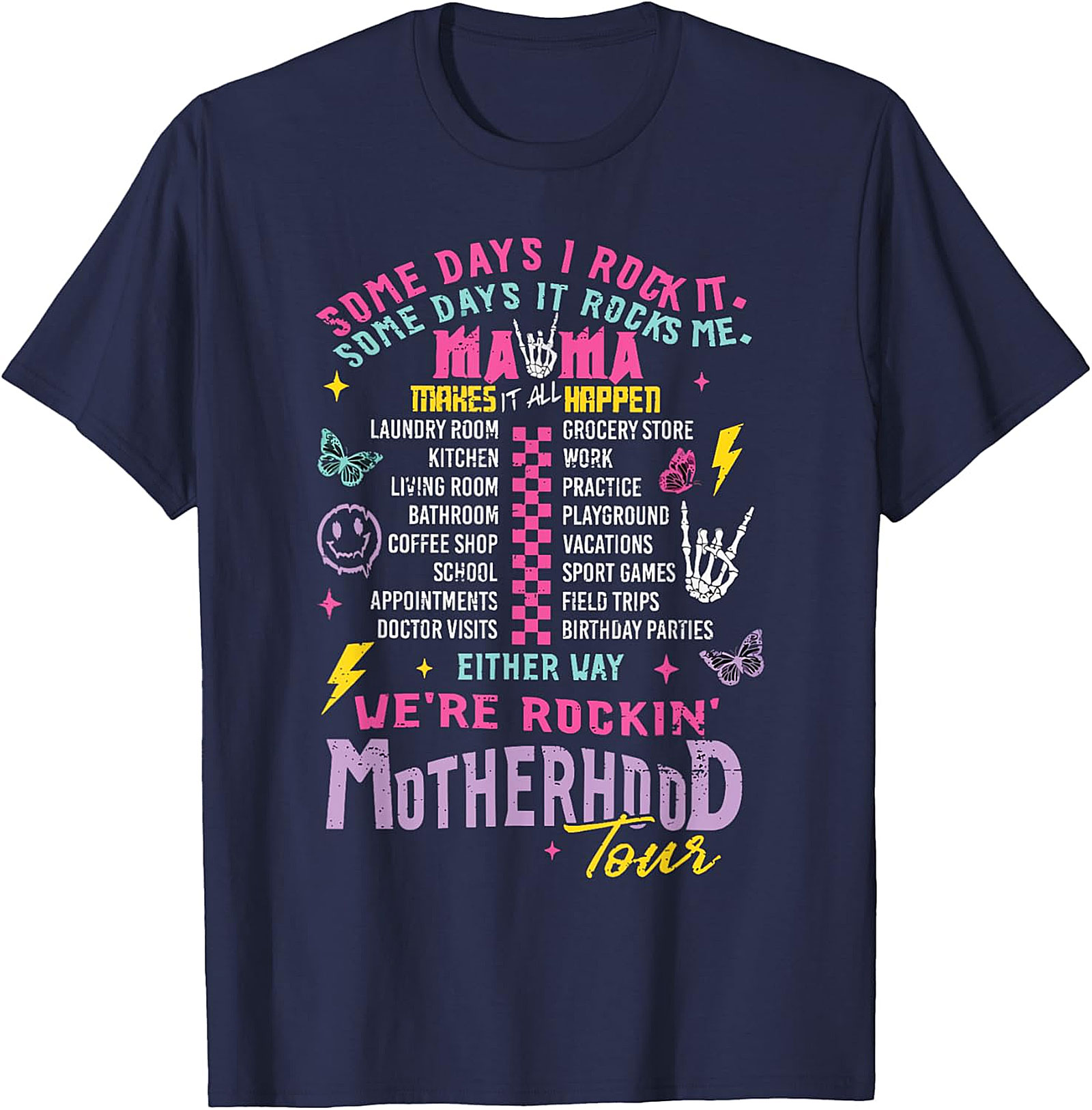  Motherhood Tour Graphic Tee | Funny Mama Rock Band Shirt