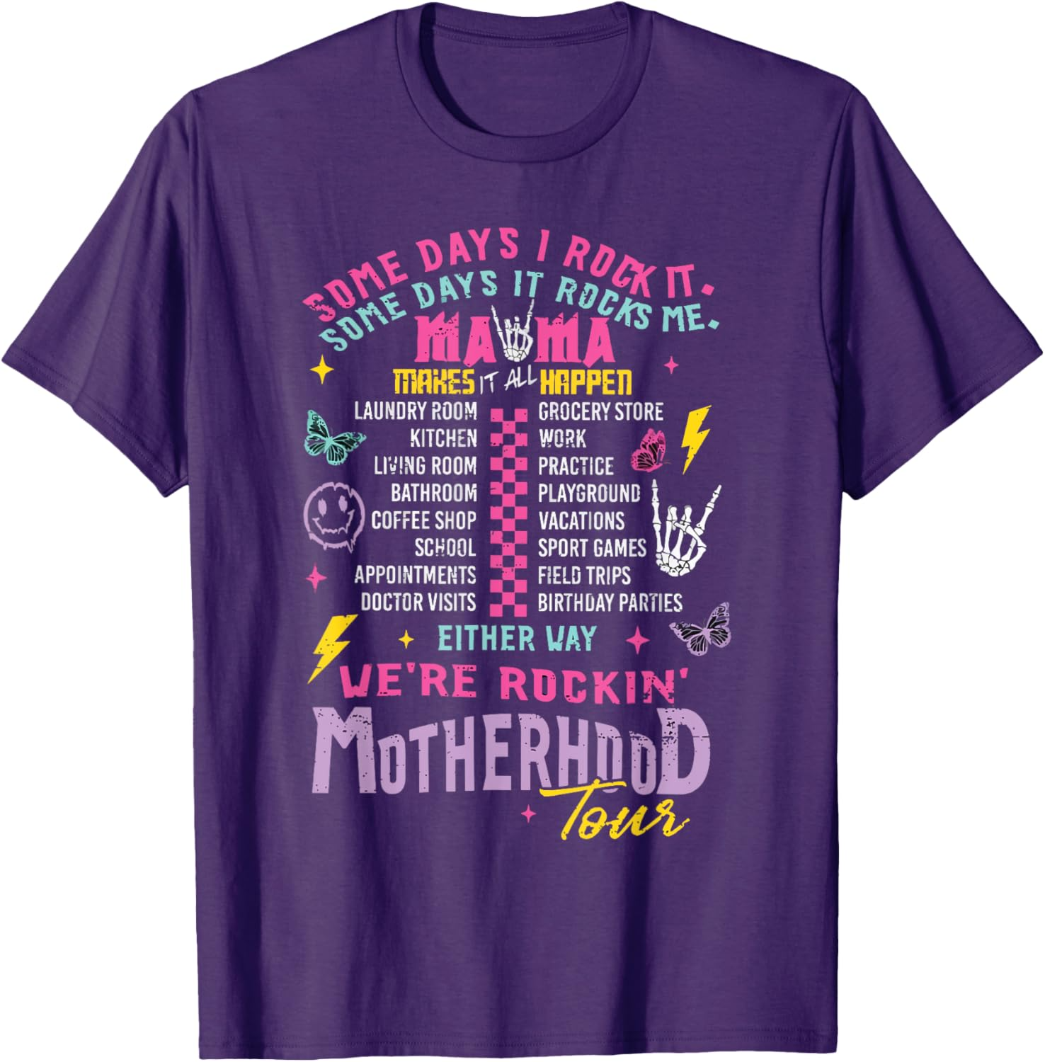  Motherhood Tour Graphic Tee | Funny Mama Rock Band Shirt