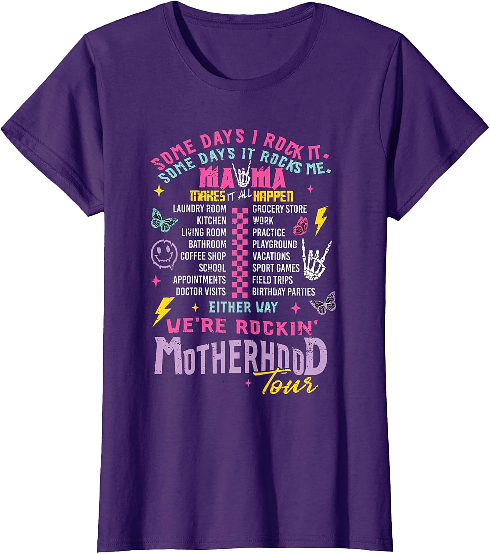  Motherhood Tour Graphic Tee | Funny Mama Rock Band Shirt