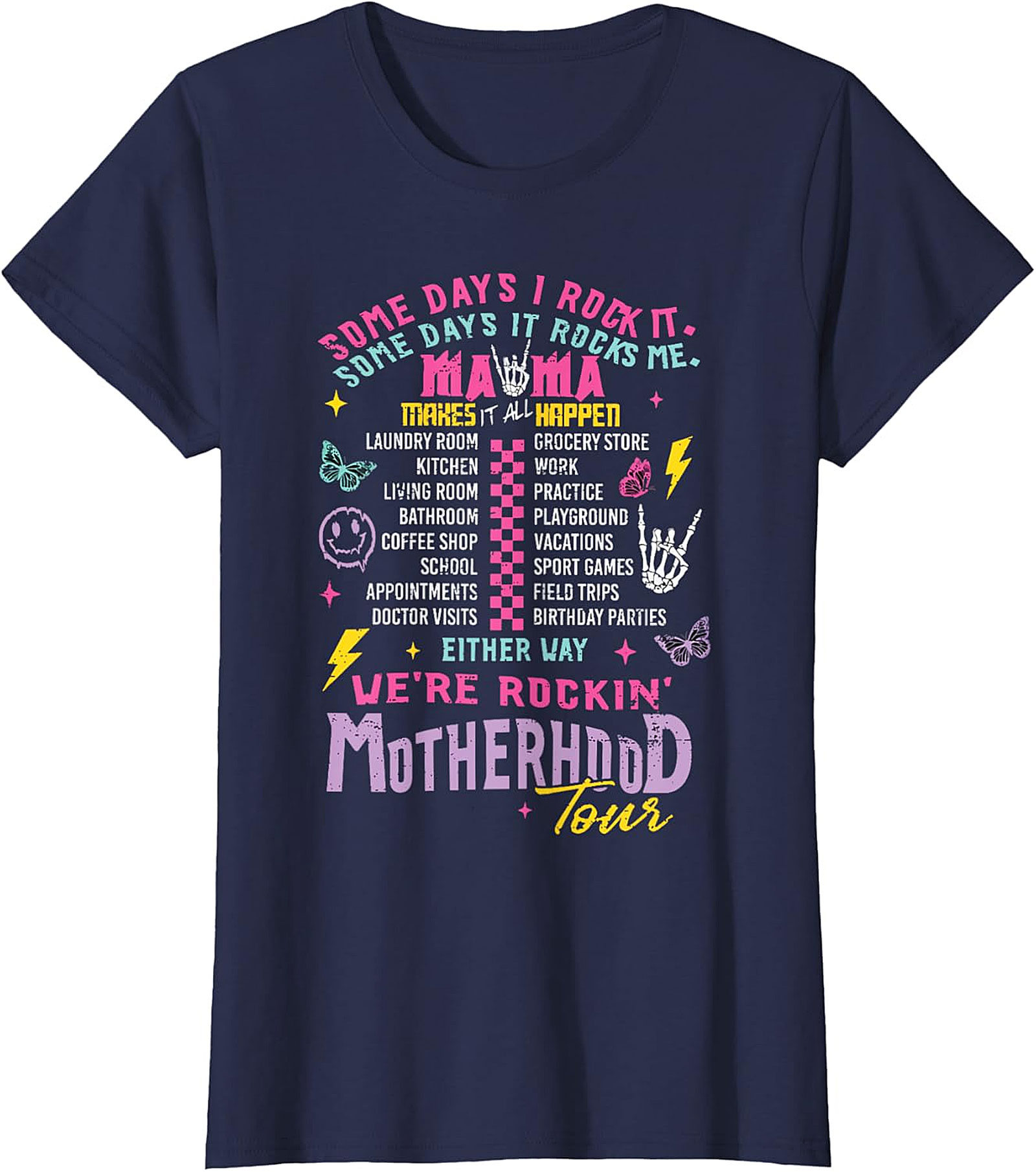  Motherhood Tour Graphic Tee | Funny Mama Rock Band Shirt