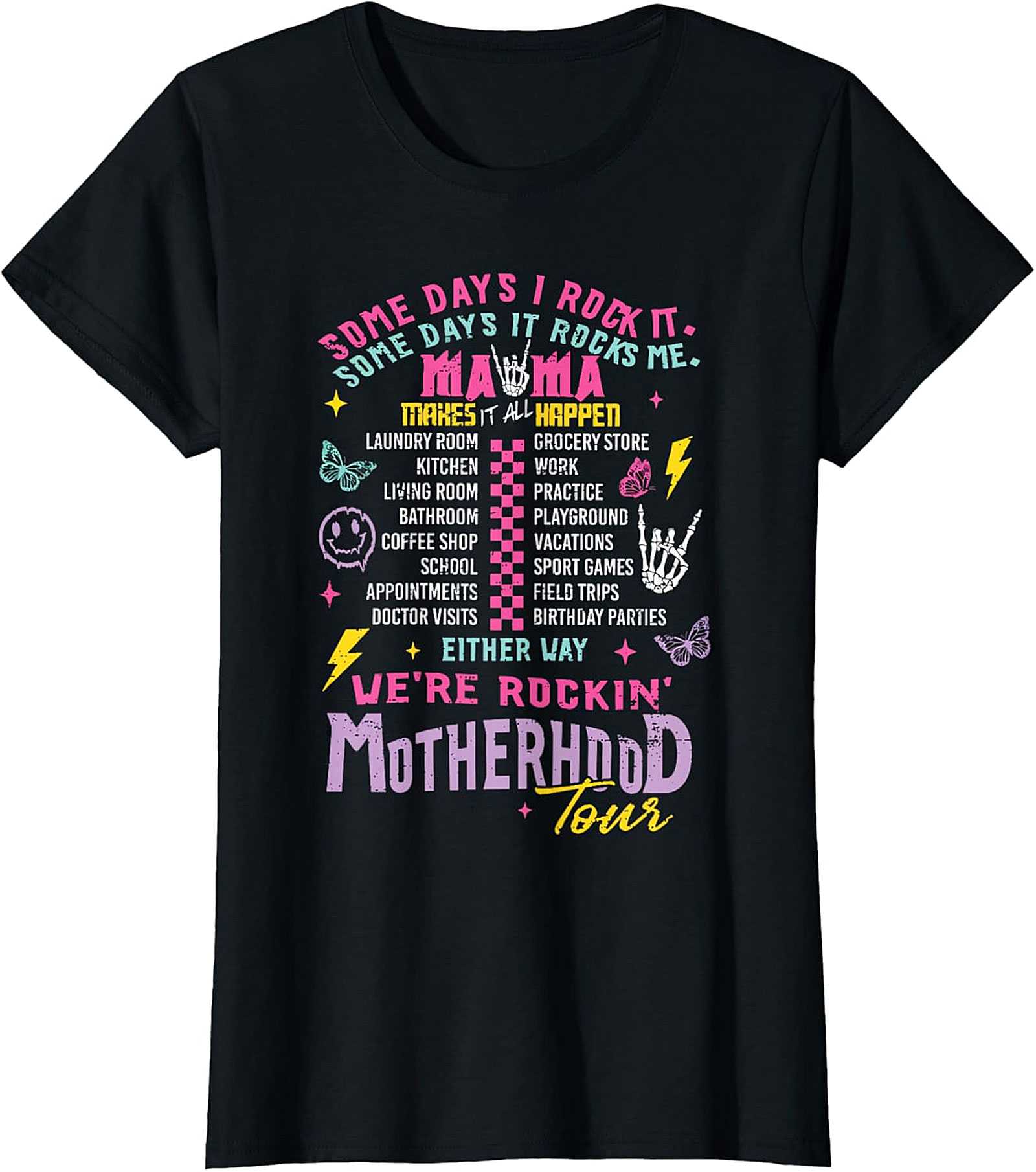  Motherhood Tour Graphic Tee | Funny Mama Rock Band Shirt