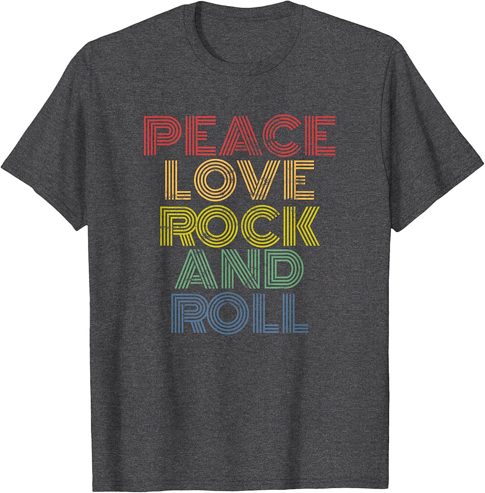 Peace Love Rock and Roll Retro Rock and Roll T-shirt