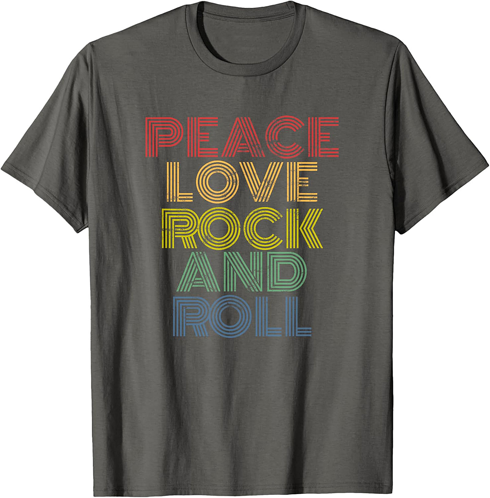 Peace Love Rock and Roll Retro Rock and Roll T-shirt