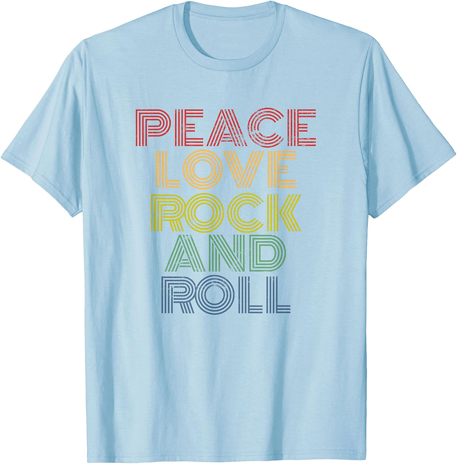 Peace Love Rock and Roll Retro Rock and Roll T-shirt