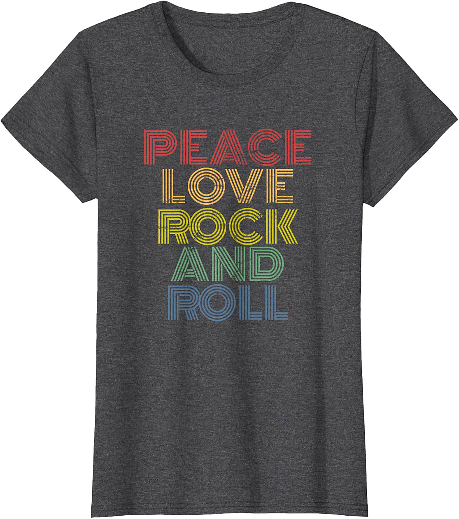 Peace Love Rock and Roll Retro Rock and Roll T-shirt