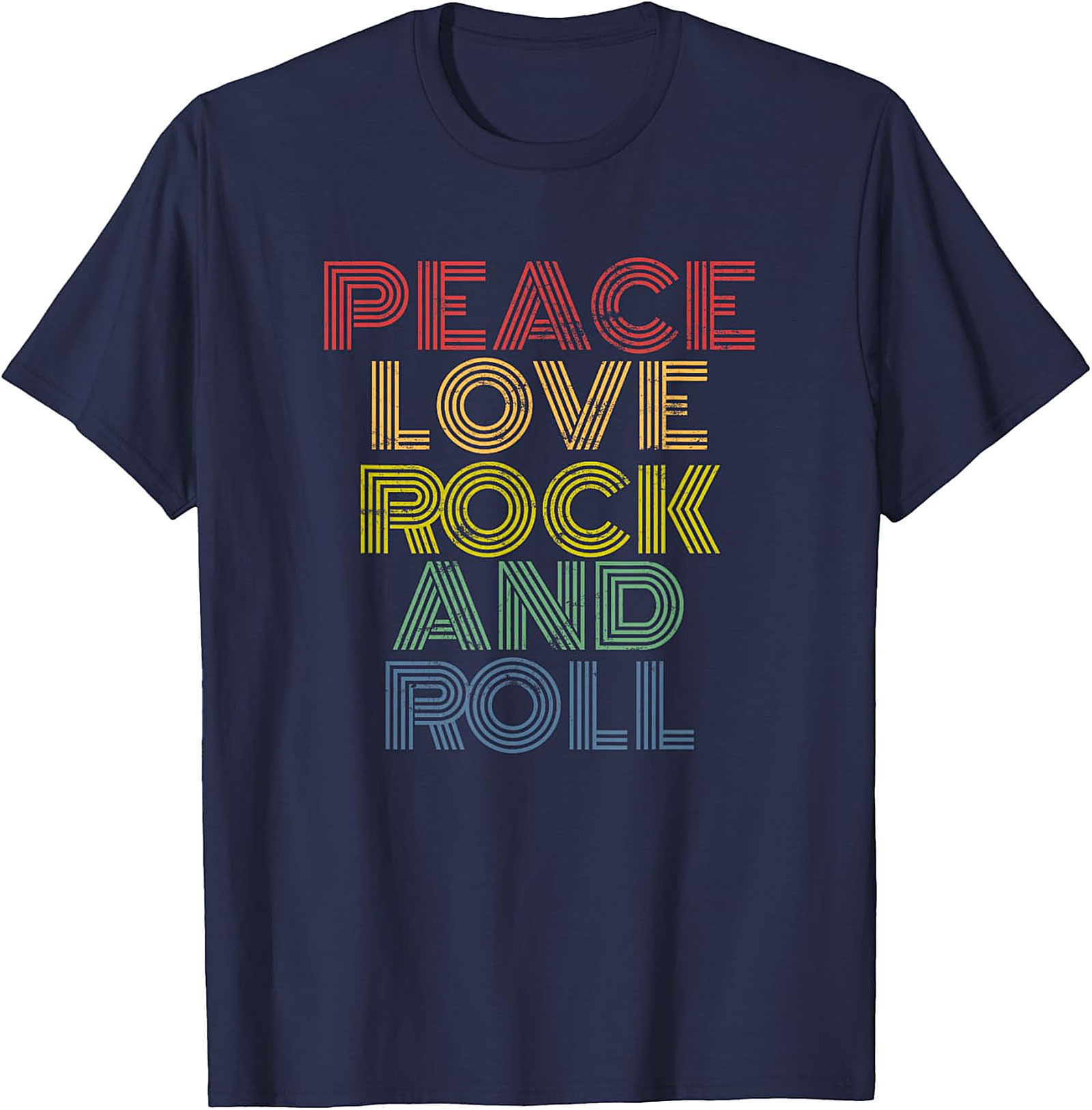 Peace Love Rock and Roll Retro Rock and Roll T-shirt
