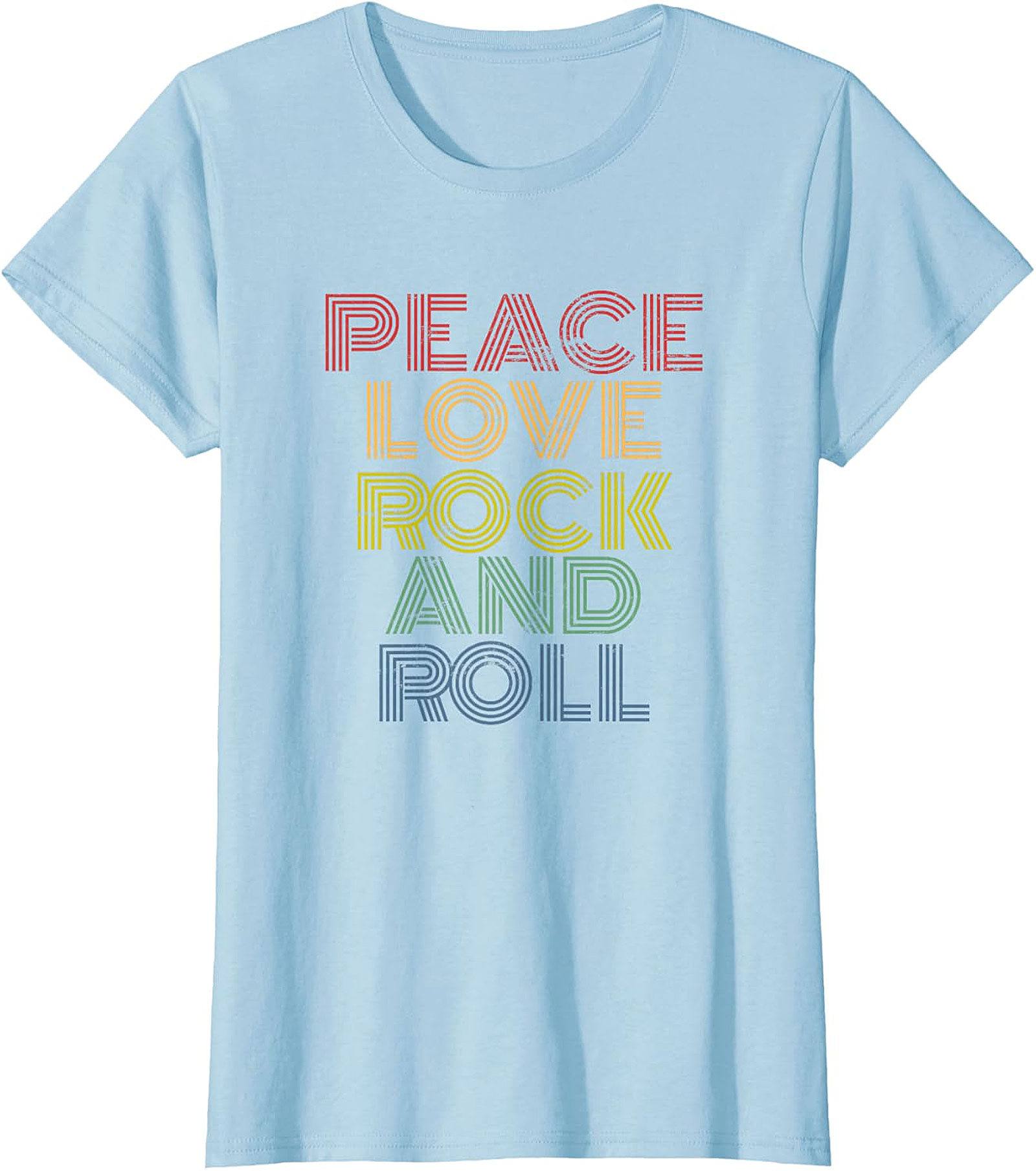 Peace Love Rock and Roll Retro Rock and Roll T-shirt