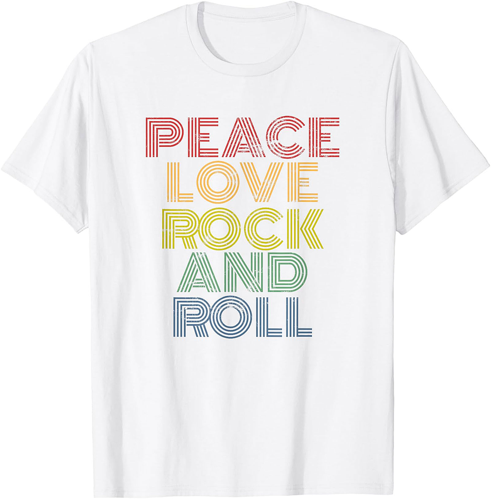 Peace Love Rock and Roll Retro Rock and Roll T-shirt