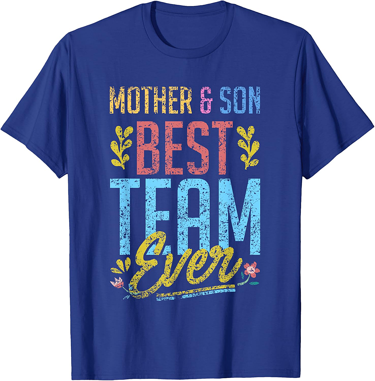 Mother and Son Best Team Ever T-shirt Vintage Graphic Tee