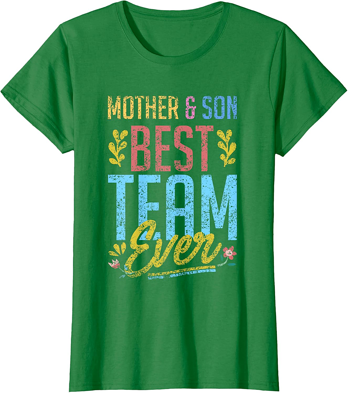 Mother and Son Best Team Ever T-shirt Vintage Graphic Tee