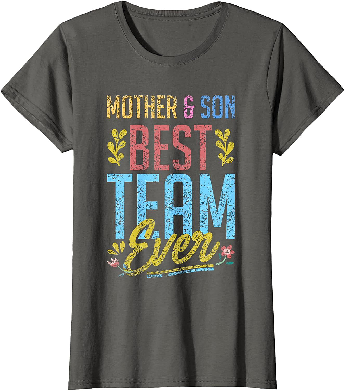 Mother and Son Best Team Ever T-shirt Vintage Graphic Tee