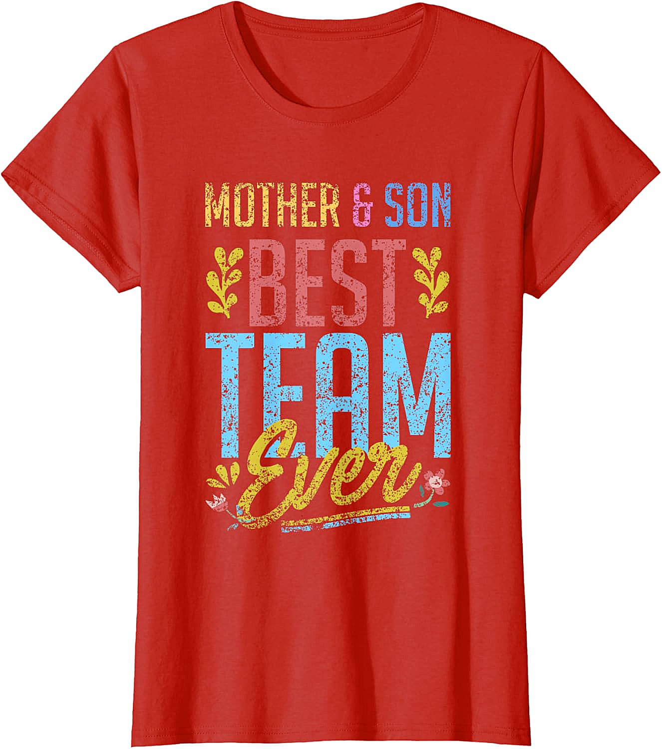 Mother and Son Best Team Ever T-shirt Vintage Graphic Tee
