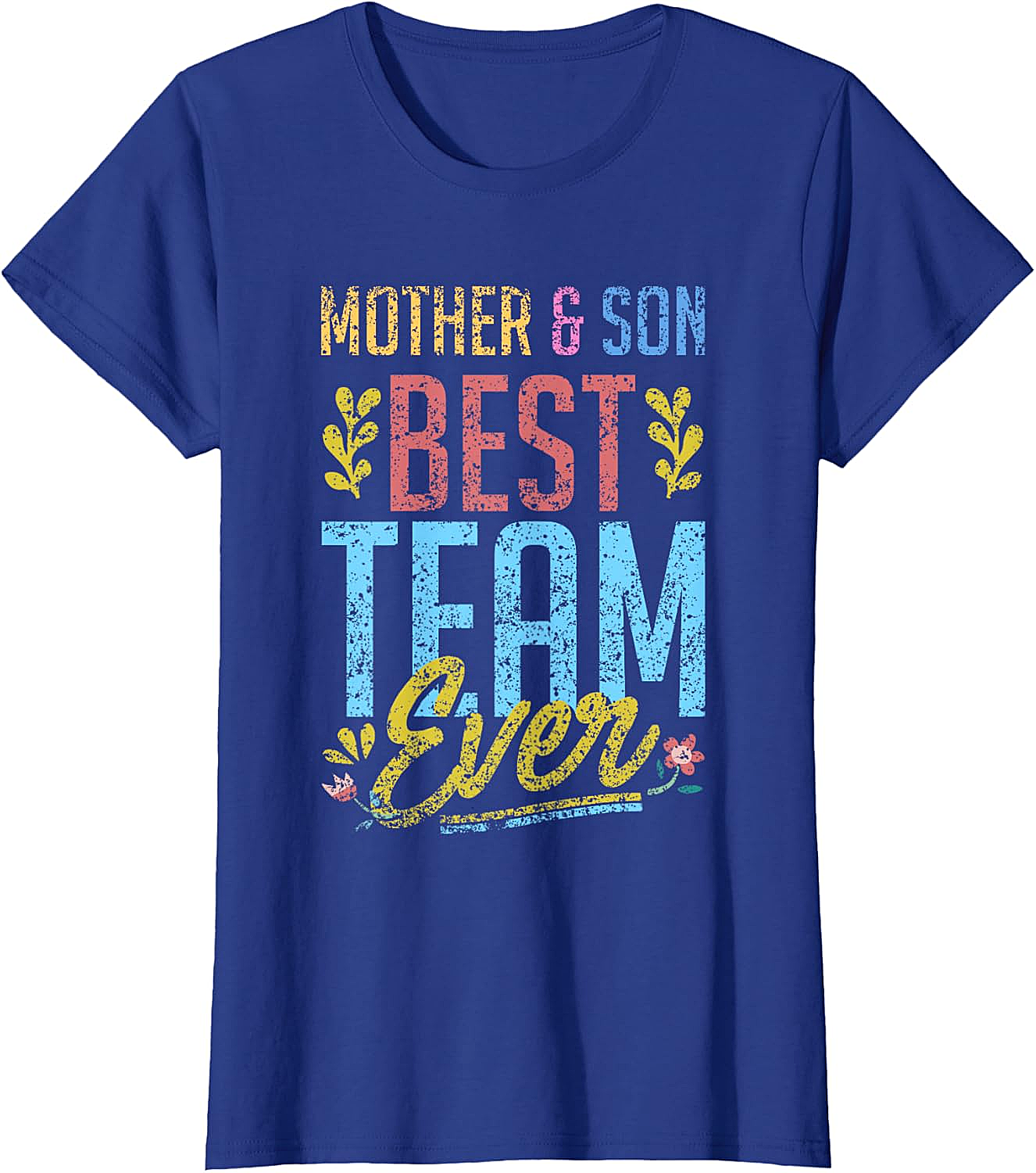 Mother and Son Best Team Ever T-shirt Vintage Graphic Tee
