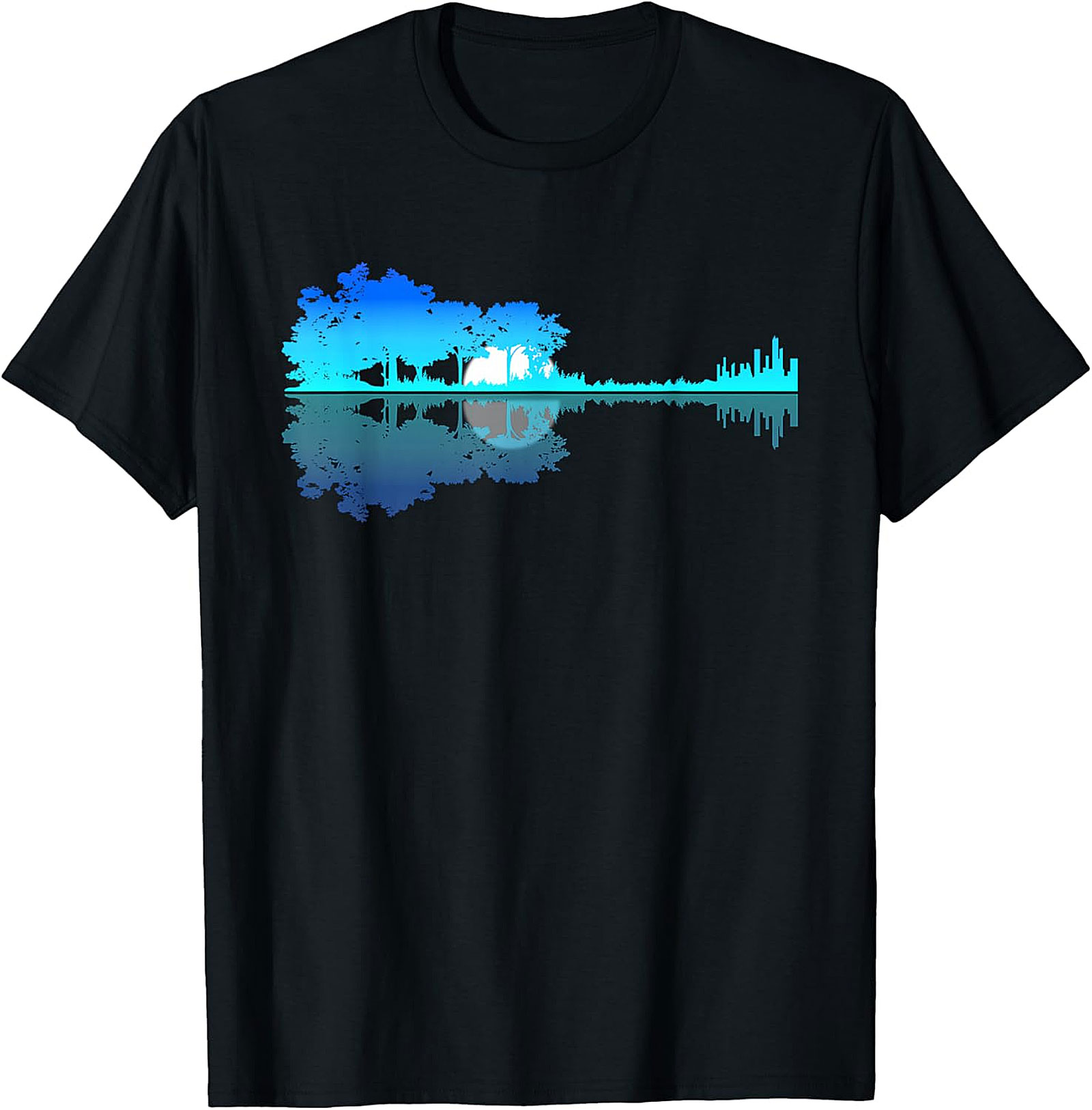 Acoustic Guitar Nature Graphic Tee | Soft Cotton Unisex Shirt