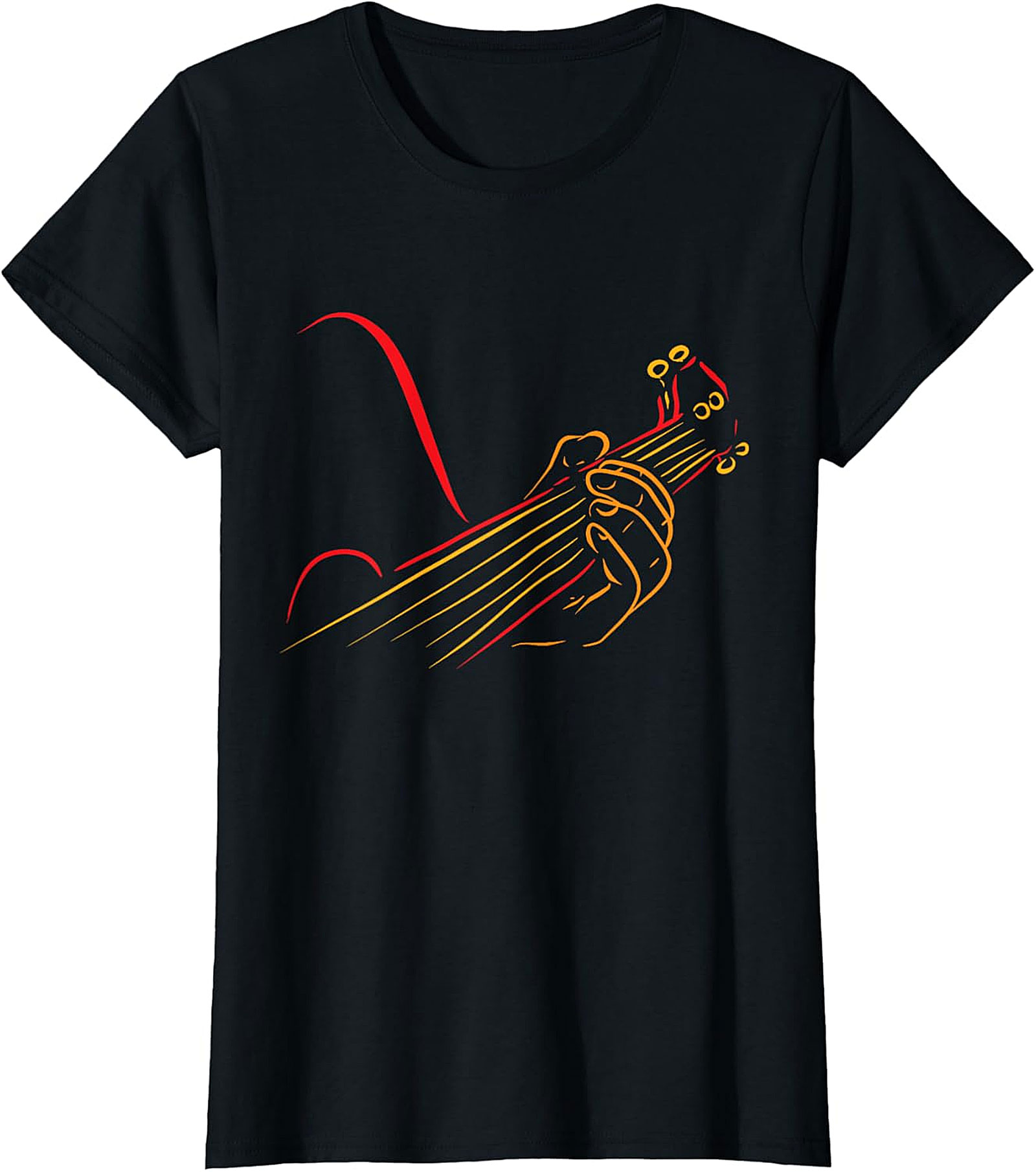  Abstract Guitarist Graphic Tee | Minimalist Musician Shirt