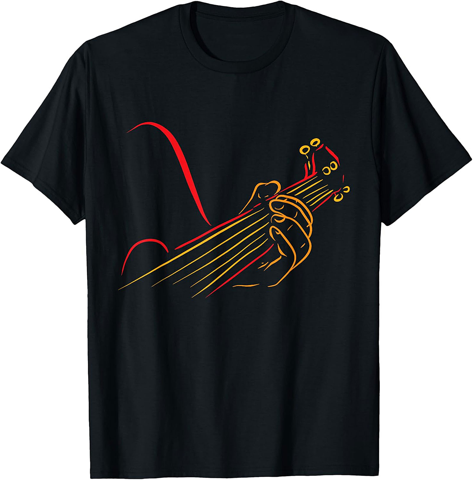 Abstract Guitarist Graphic Tee | Minimalist Musician Shirt