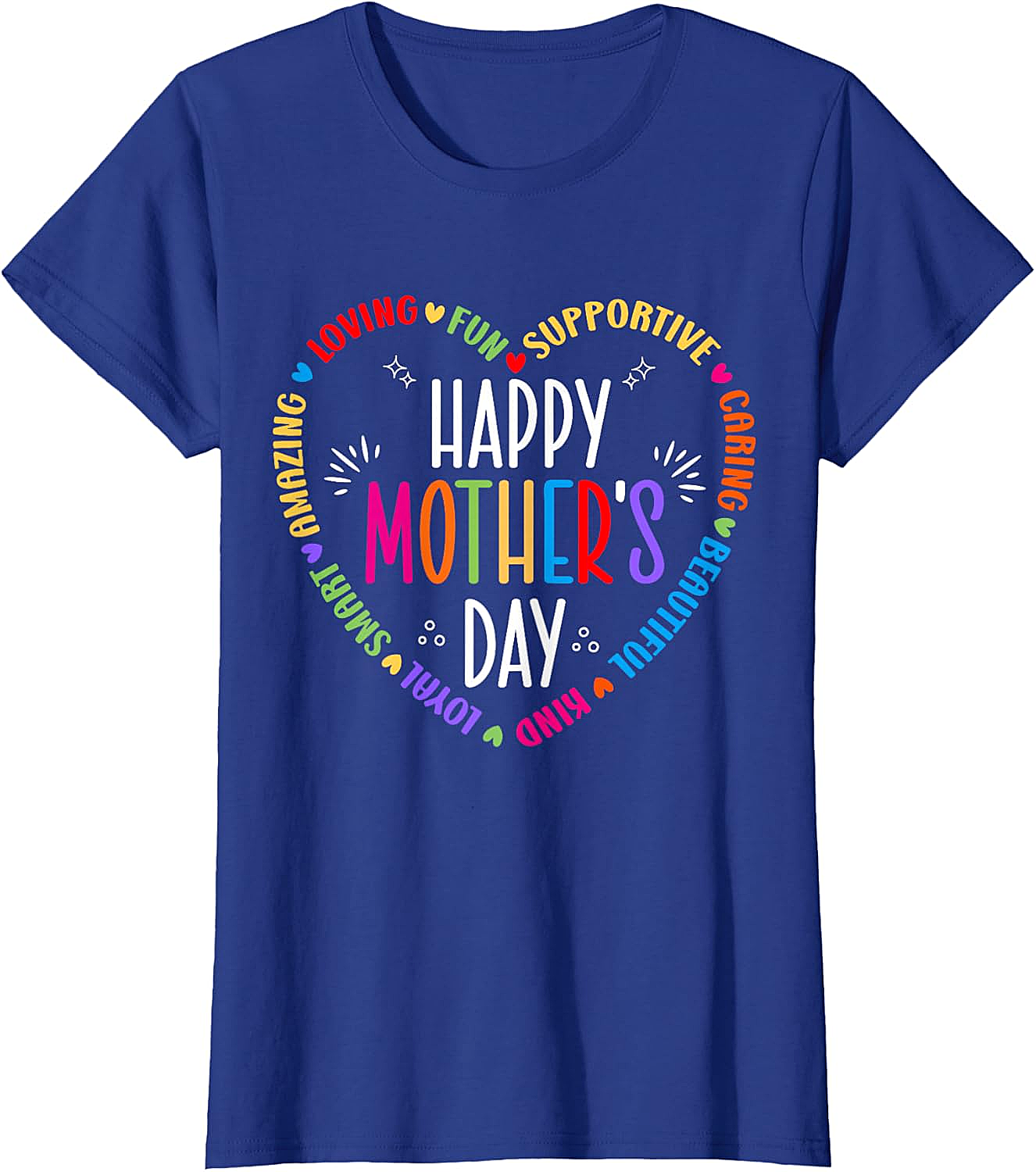 Happy Mother's Day Heart T-shirt Colorful Gift for Mom