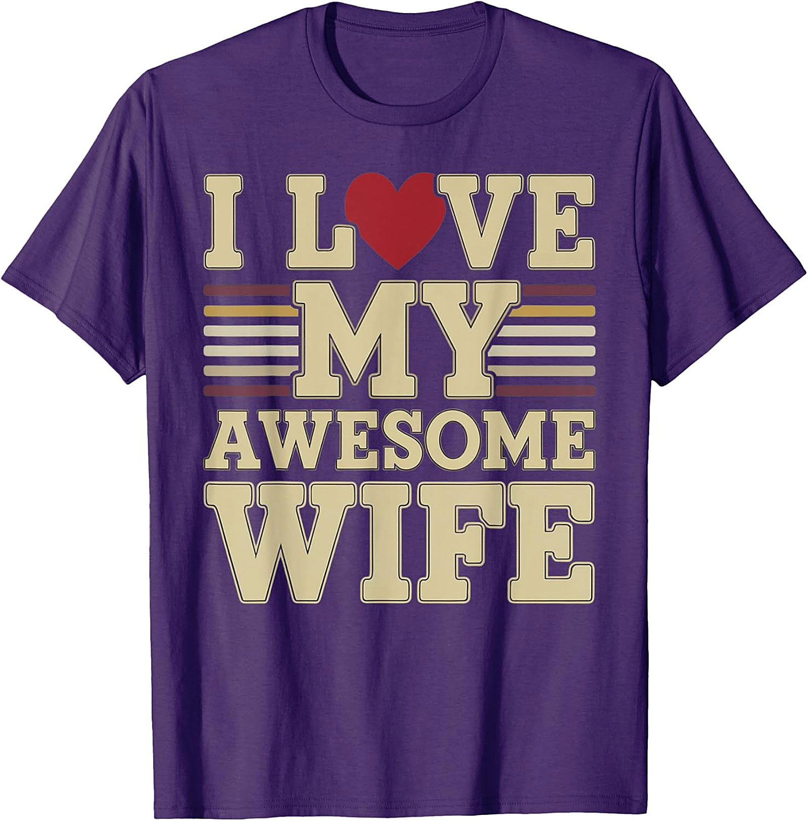 I Love My Awesome Wife T-Shirt | Retro Vintage Husband Tee
