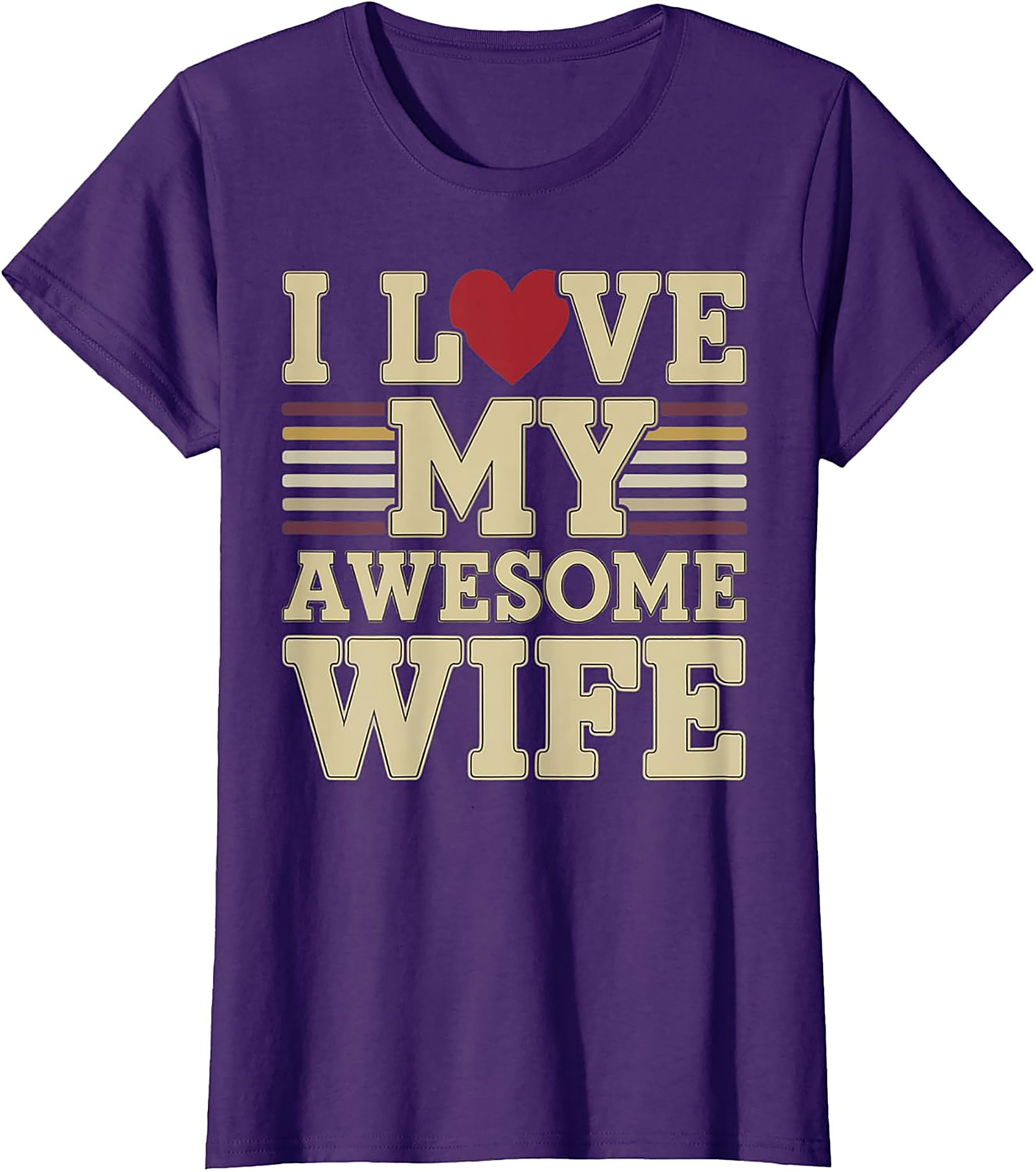 I Love My Awesome Wife T-Shirt | Retro Vintage Husband Tee