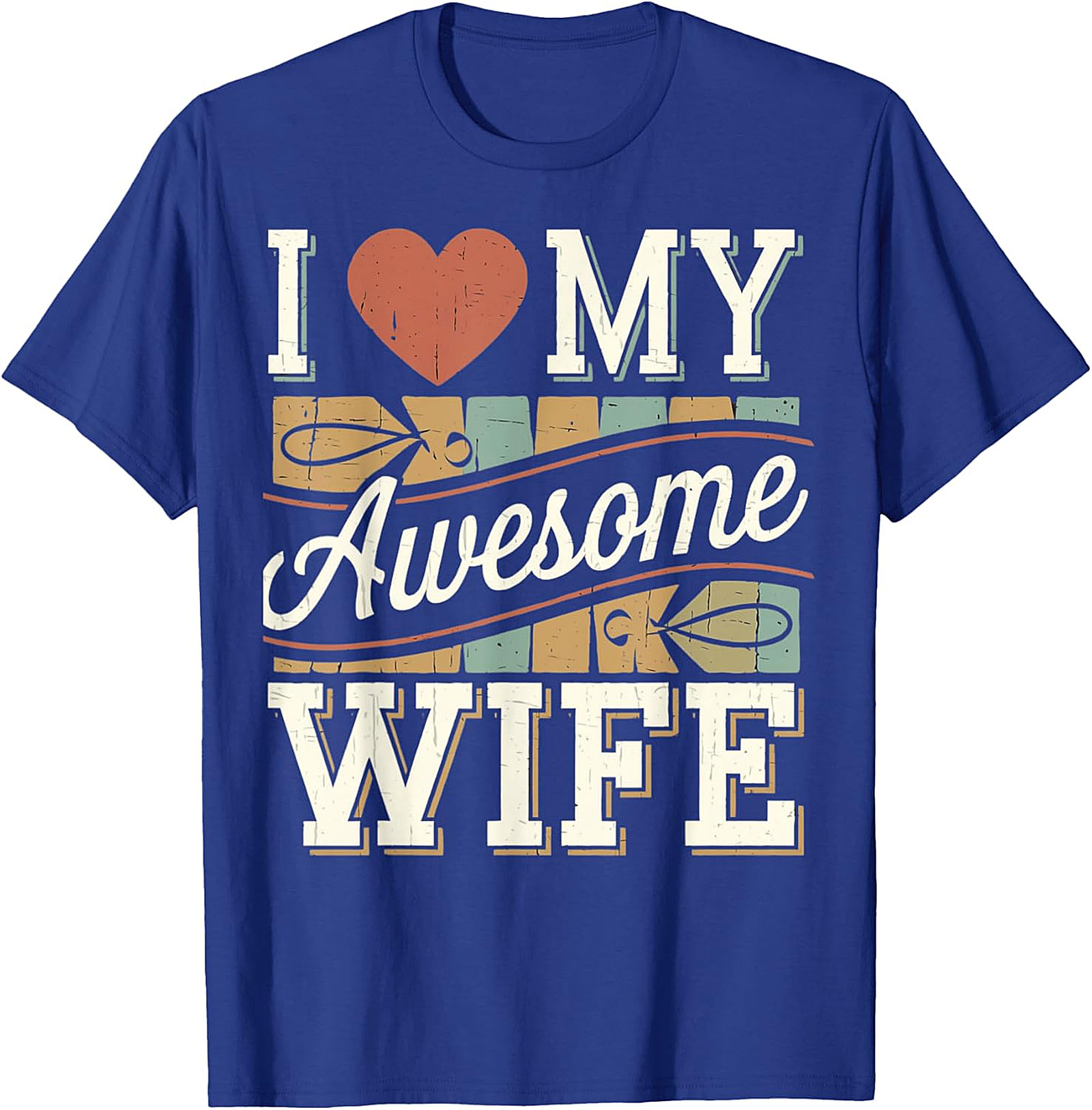 I Love My Awesome Wife T-shirt - Retro Vintage Graphic Tee