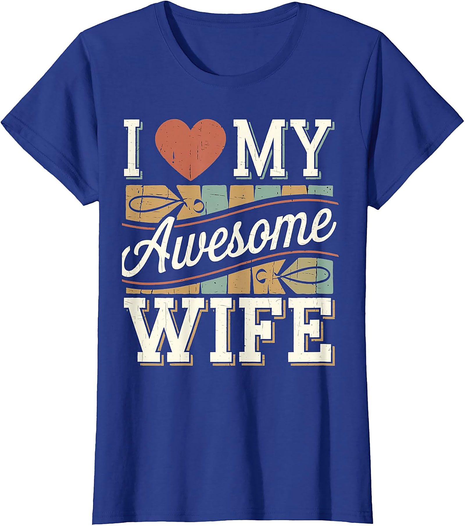 I Love My Awesome Wife T-shirt - Retro Vintage Graphic Tee