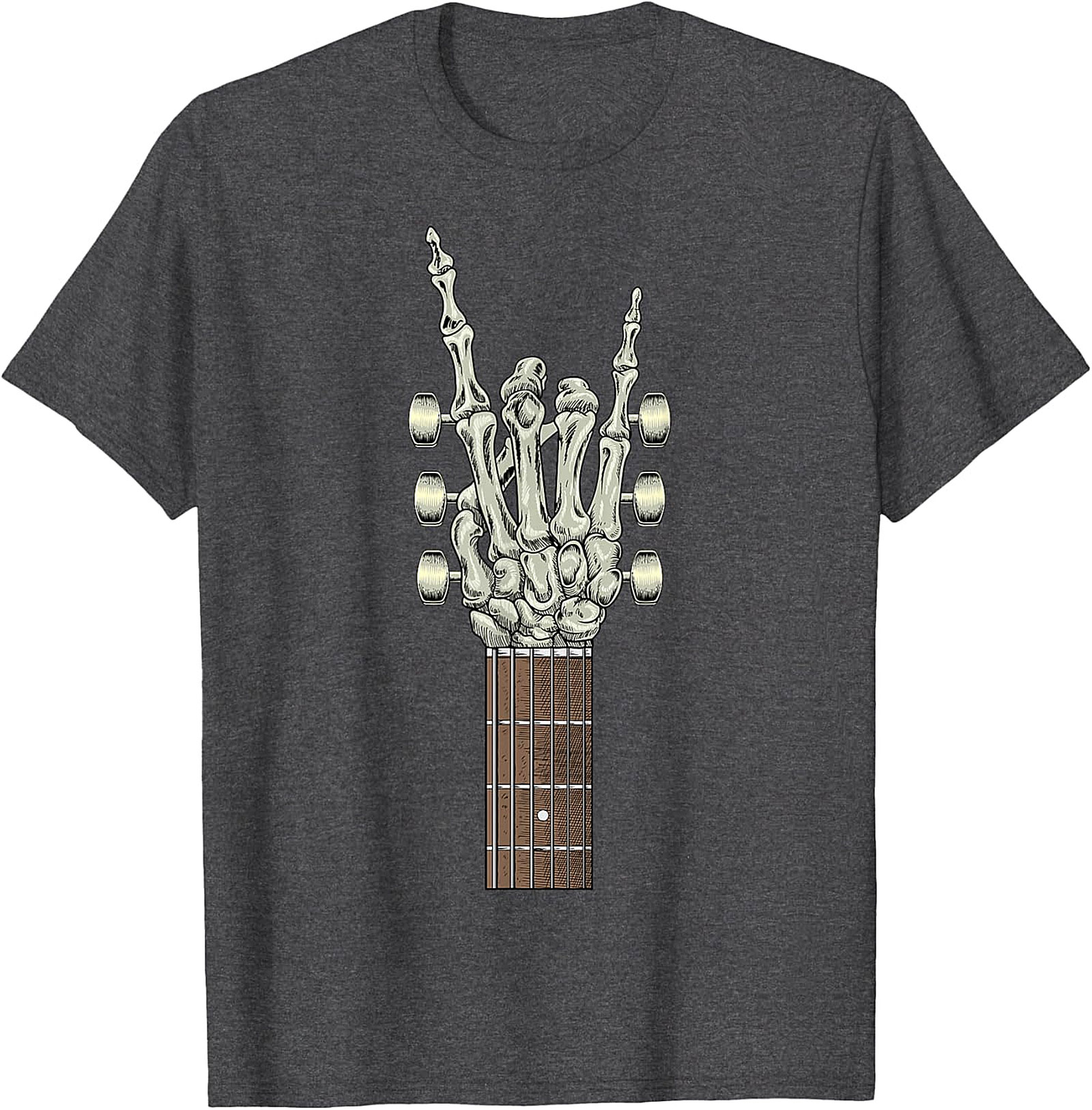 Rock On Mom T-Shirt – Skeleton Hand Guitar Graphic Tee | Cool Mother’s Day Gift for Rock Music Lover Moms
