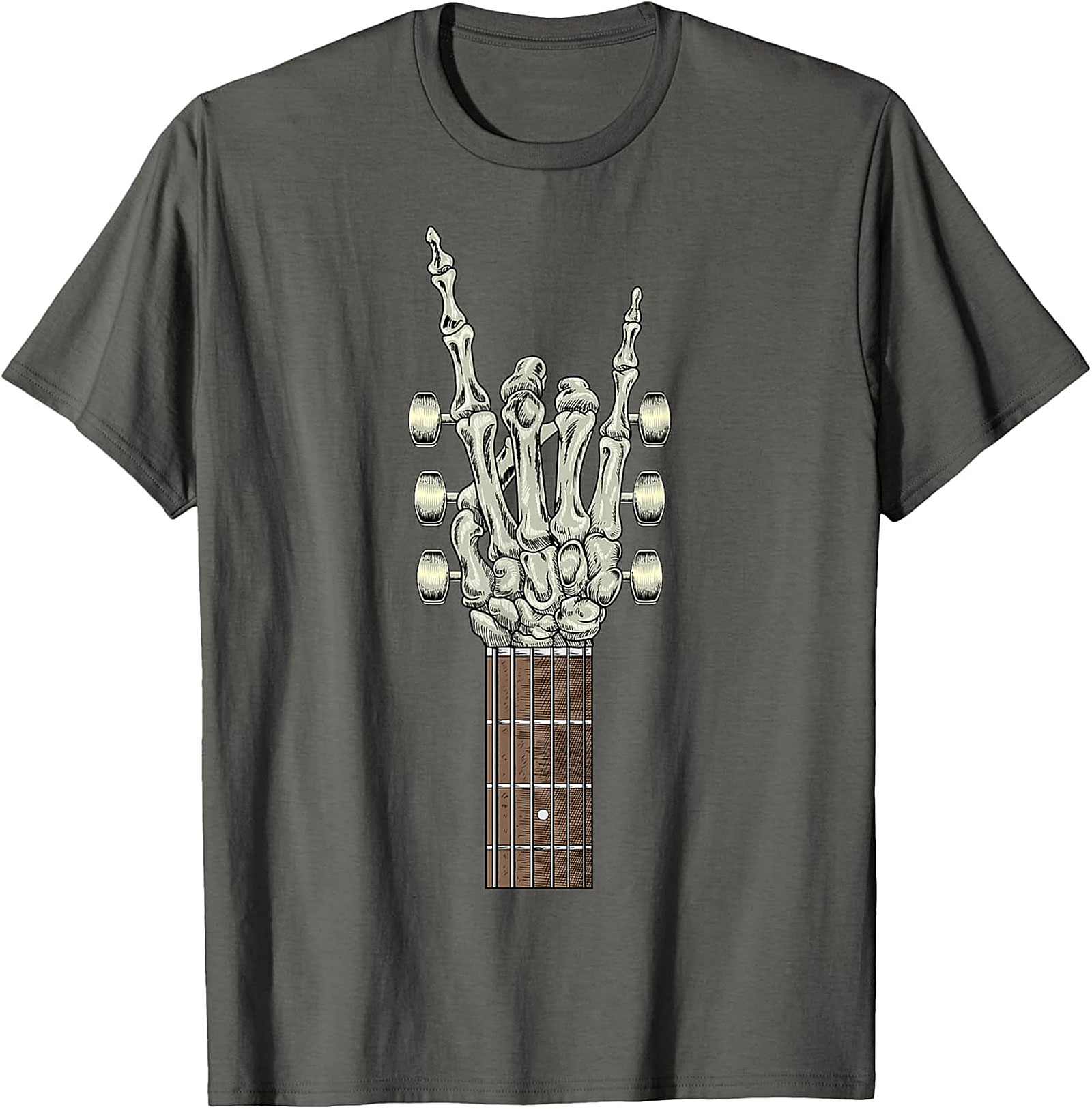 Rock On Mom T-Shirt – Skeleton Hand Guitar Graphic Tee | Cool Mother’s Day Gift for Rock Music Lover Moms