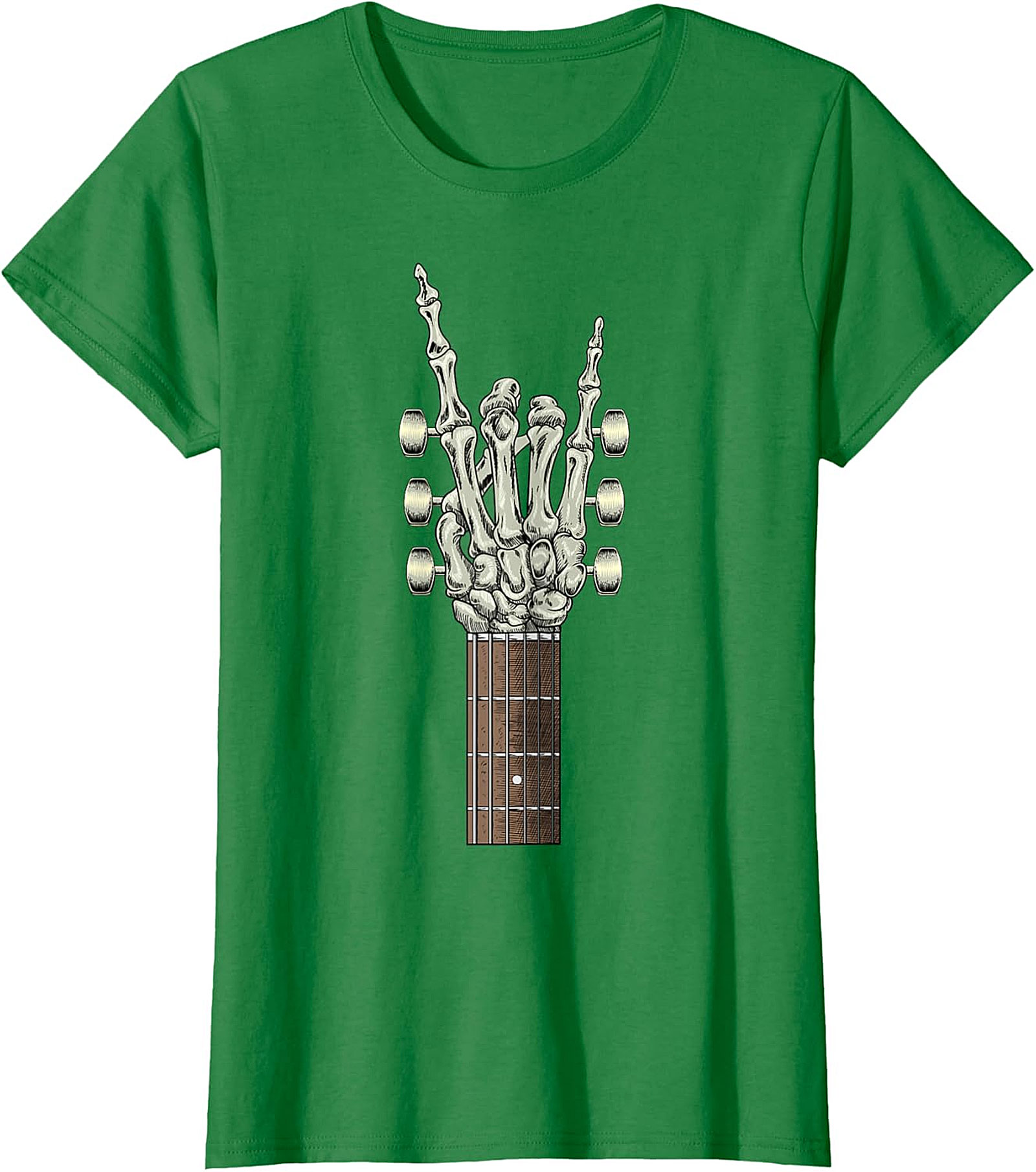 Rock On Mom T-Shirt – Skeleton Hand Guitar Graphic Tee | Cool Mother’s Day Gift for Rock Music Lover Moms