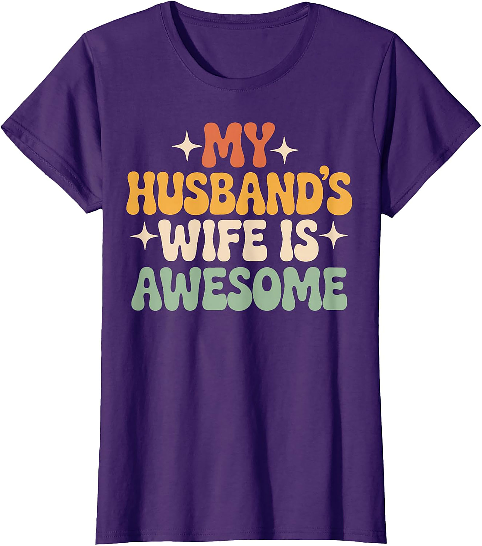My Husband's Wife Is Awesome T-shirt | Funny Retro Tee