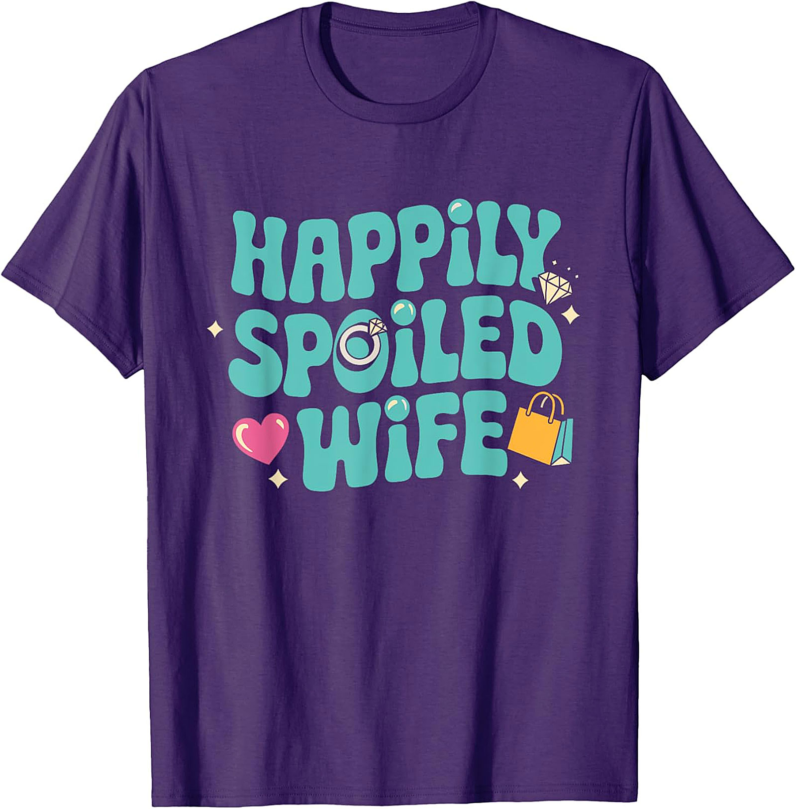 Happily Spoiled Wife T-Shirt | Retro Graphic Tee for Her