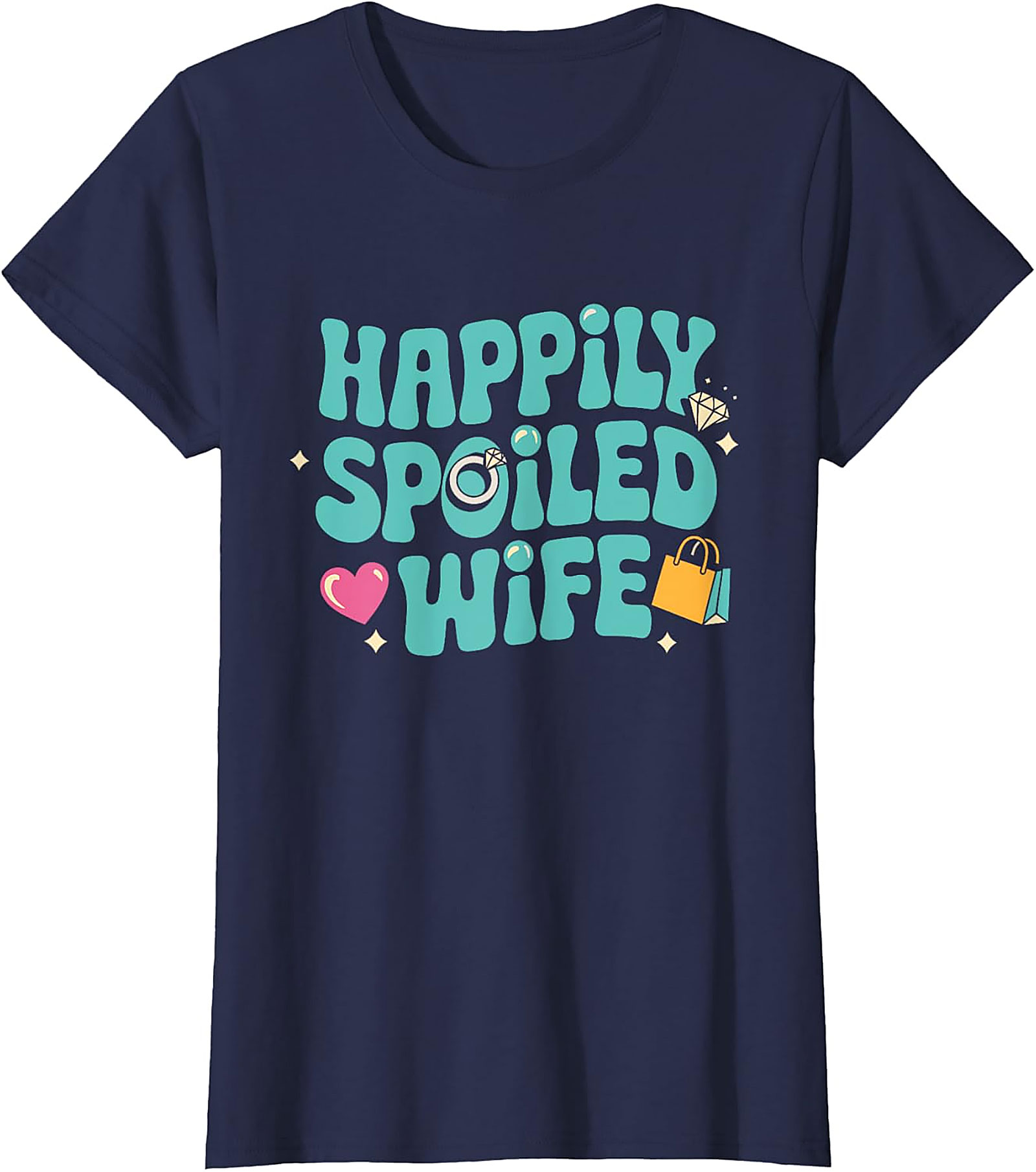 Happily Spoiled Wife T-Shirt | Retro Graphic Tee for Her