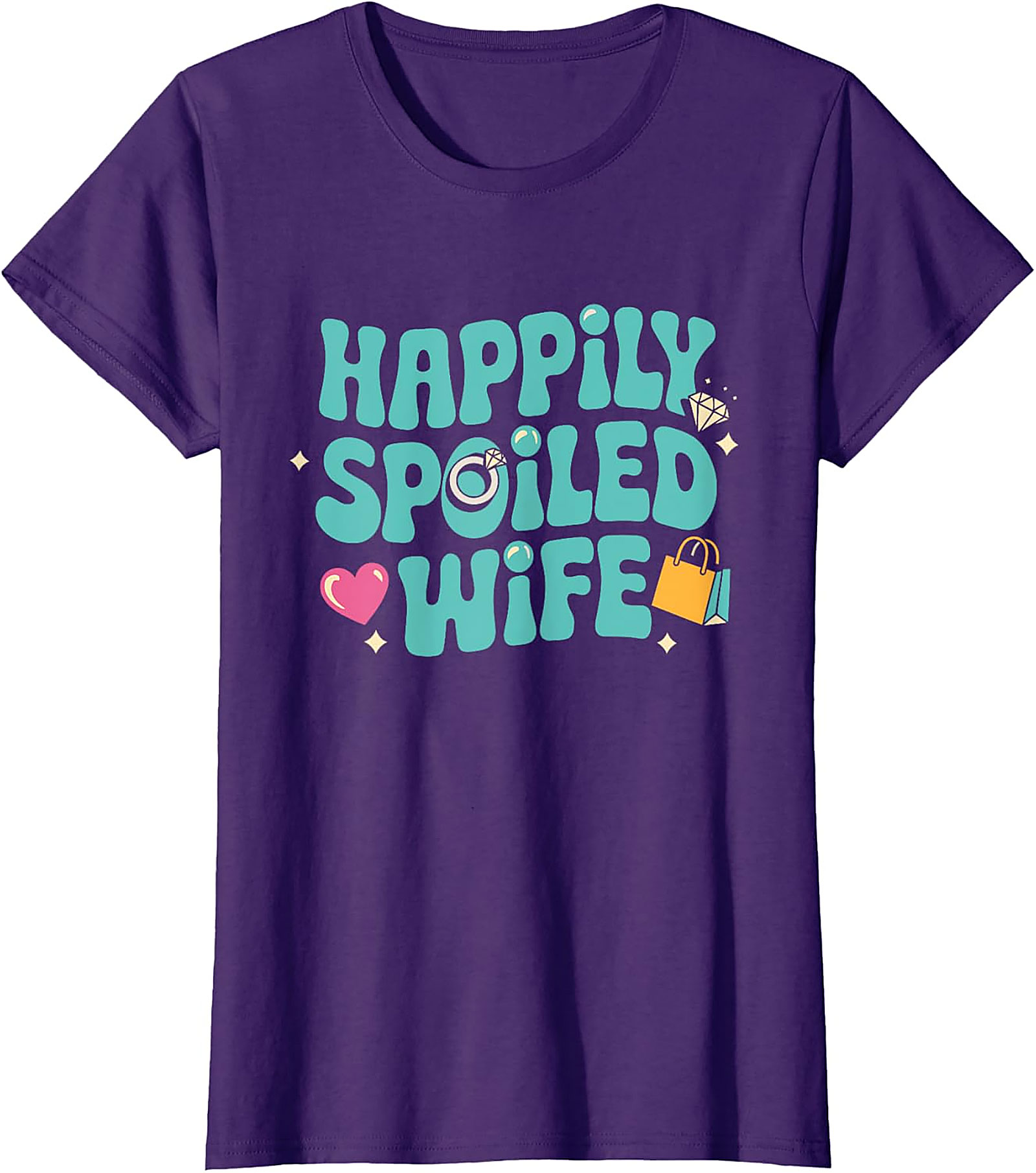 Happily Spoiled Wife T-Shirt | Retro Graphic Tee for Her