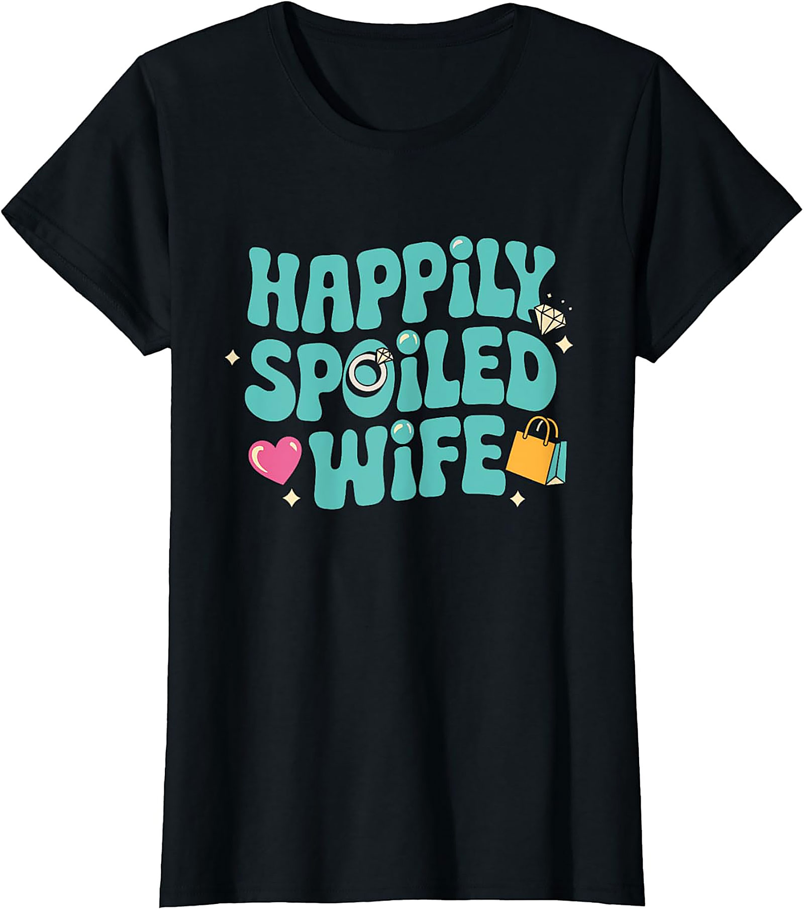 Happily Spoiled Wife T-Shirt | Retro Graphic Tee for Her