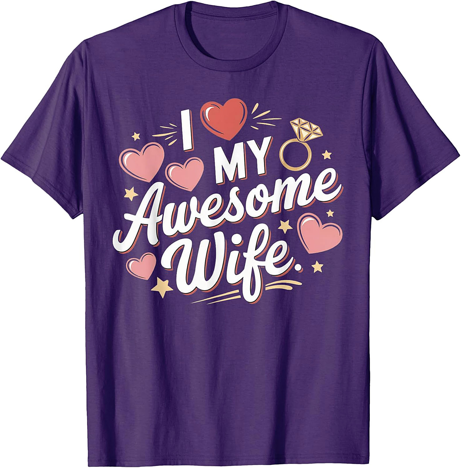 I Love My Awesome Wife T-Shirt | Funny Marriage Graphic Tee